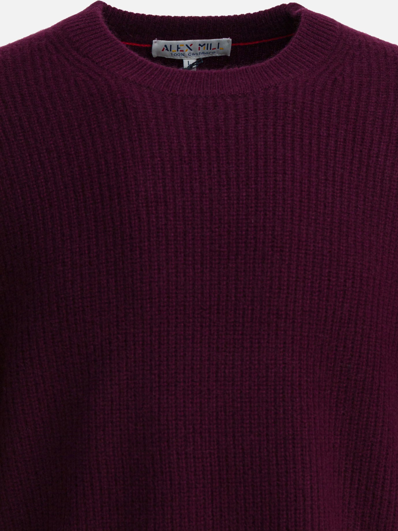 Crewneck sweaters Solid colour  Bordeaux - Alex Mill Men | PDP | VIETTI Online Store | thumbnail_3