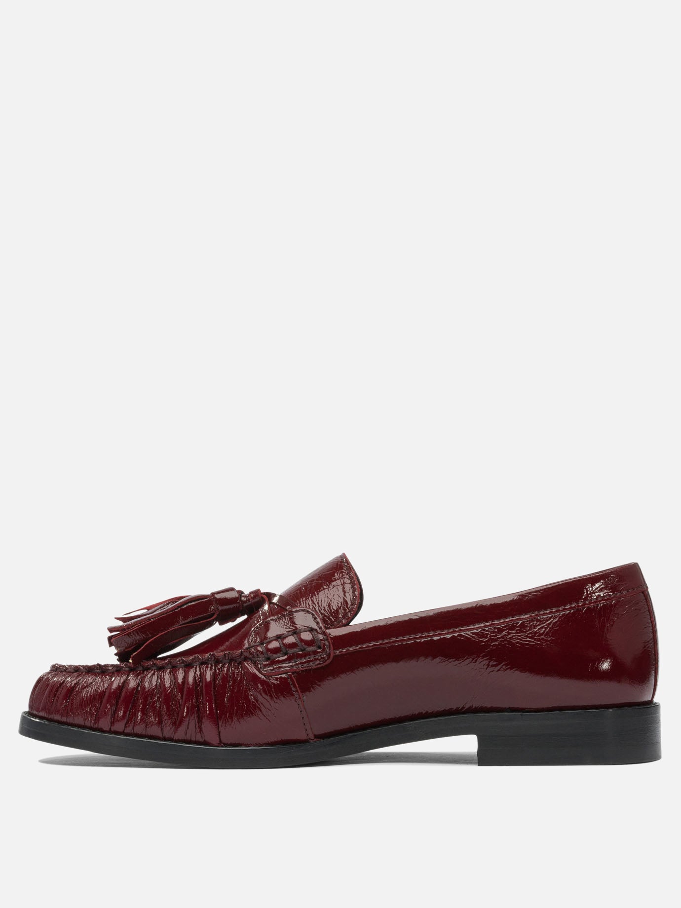 Loafers 100% goat leather - 100% cuerolite  Bordeaux - Alohas Women | PDP | VIETTI Online Store | thumbnail_3