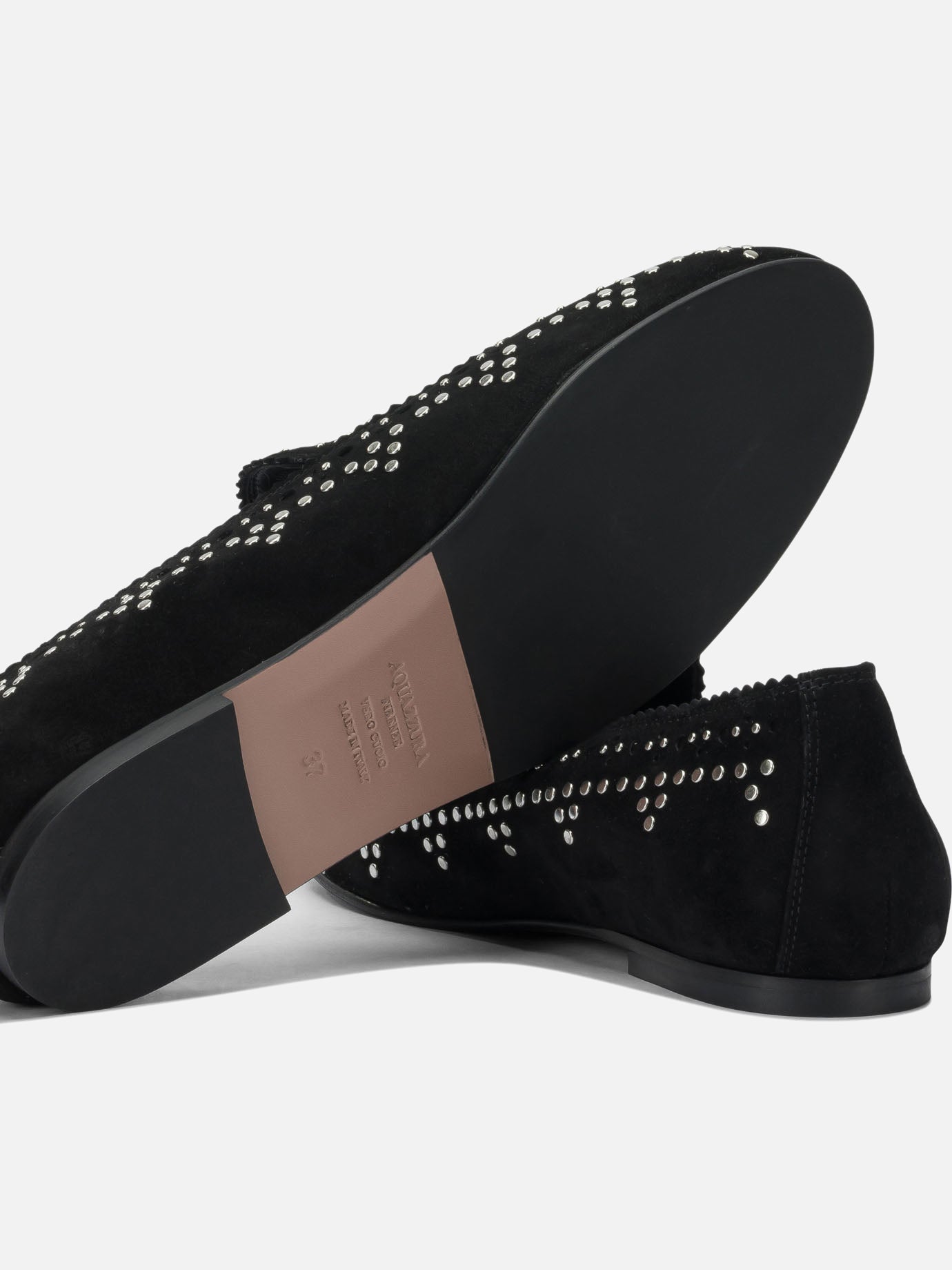 Loafers 100% kid suede leather - 100% calf leather  Black - Aquazzura Women | PDP | VIETTI Online Store | Zoom-Modal_5
