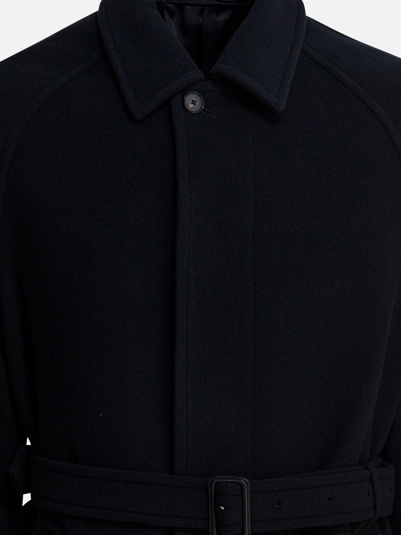 Long coats Solid colour  Black - Auralee Men | PDP | VIETTI Online Store | thumbnail_3