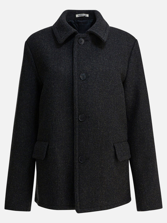 Short coats Solid colour  Grey - Auralee Men | PDP | VIETTI Online Store 
