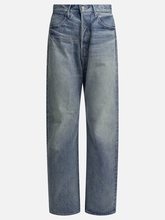 Wide-leg jeans Solid colour  Blue - Auralee Women | PDP | VIETTI Online Store 
