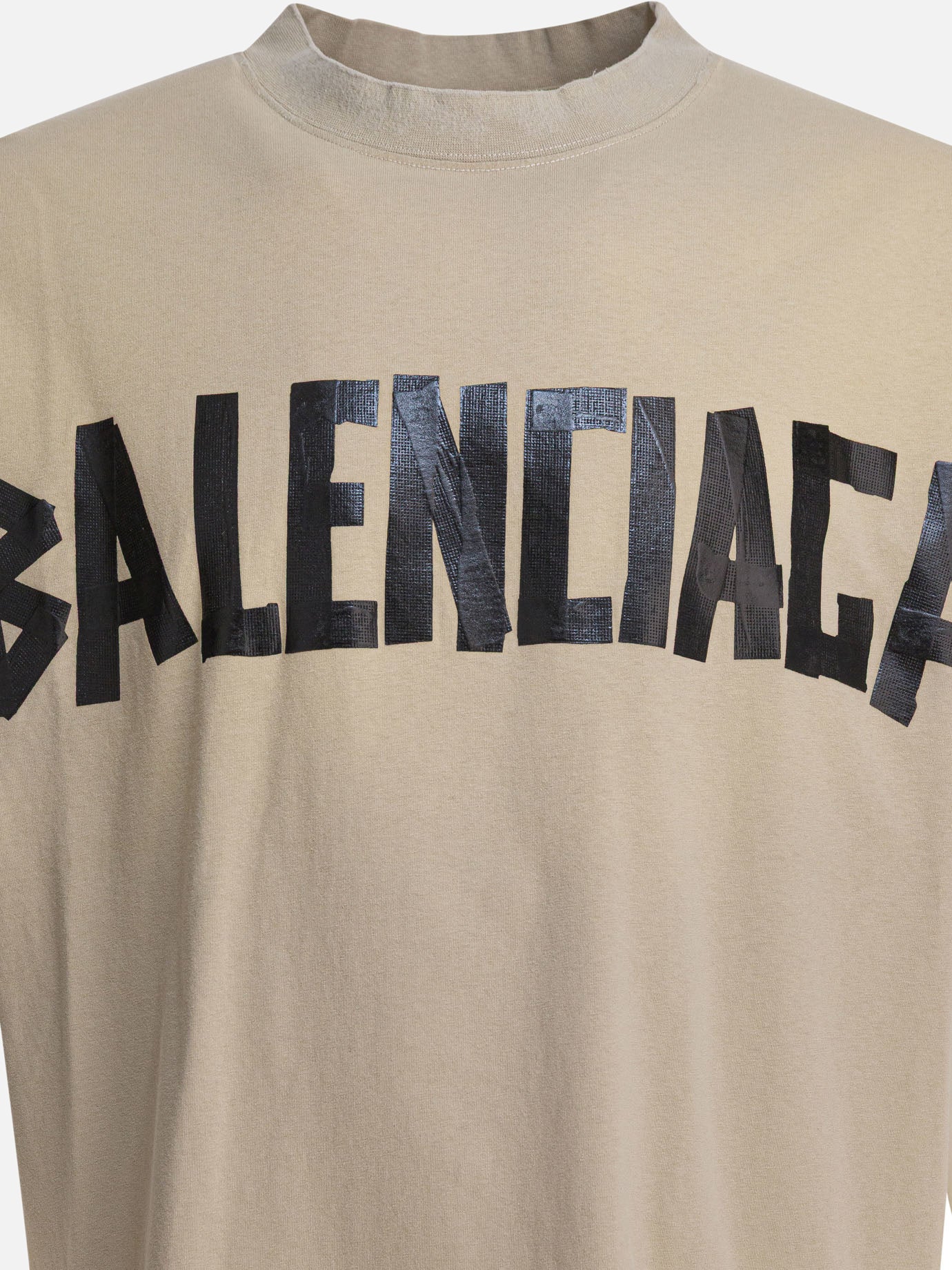 Crewneck t-shirts Logo  Beige - Balenciaga Men | PDP | VIETTI Online Store | Zoom-Modal_4

