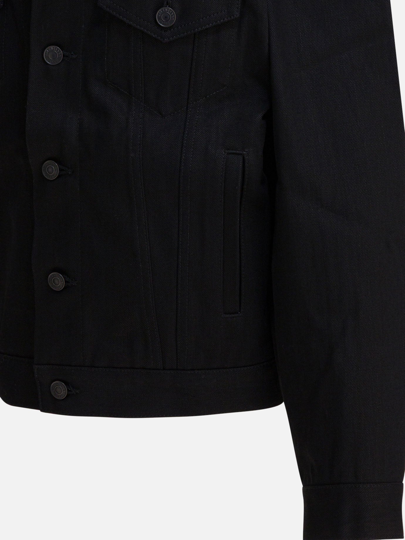 Denim jackets Solid colour  Black - Balenciaga Women | PDP | VIETTI Online Store | thumbnail_4