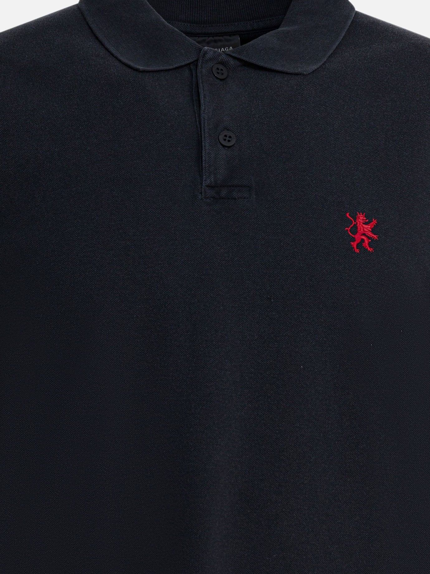 Polo shirts with buttons Solid colour  Black - Balenciaga Men | PDP | VIETTI Online Store | thumbnail_3