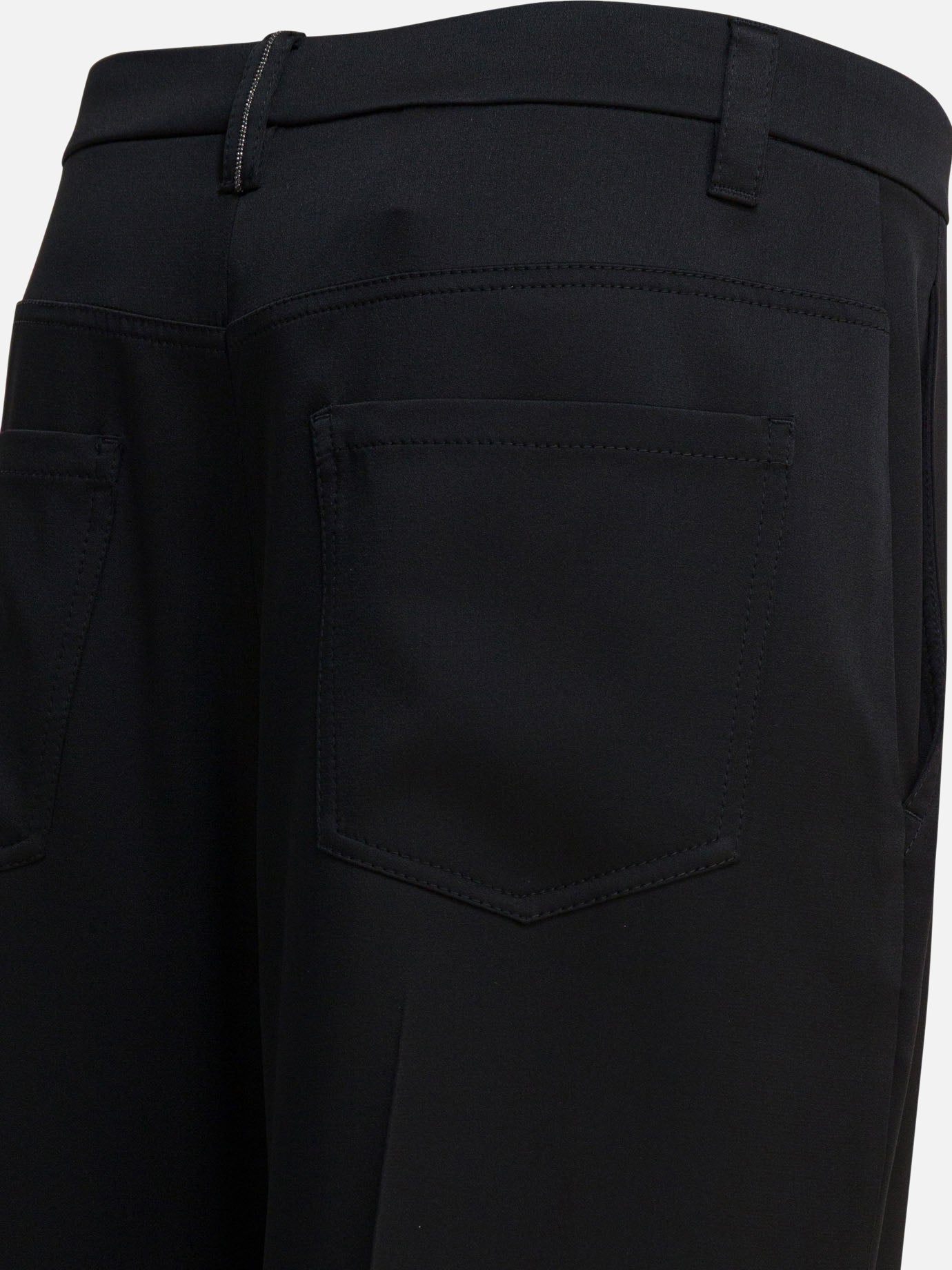 Tailored trousers Solid colour  Black - Brunello Cucinelli Women | PDP | VIETTI Online Store | Zoom-Modal_4
