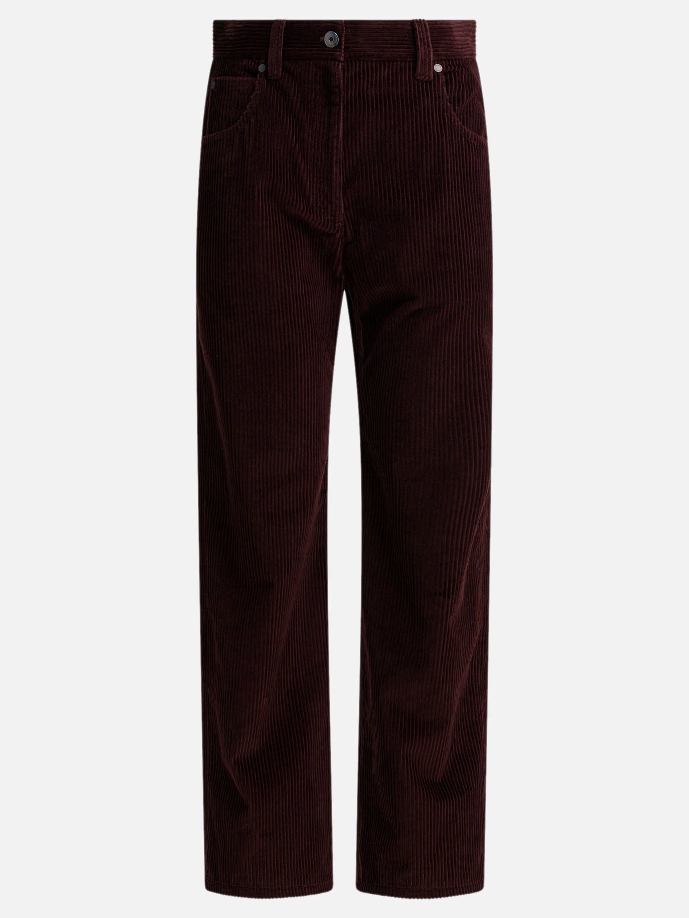 Leisure trousers Solid colour  Bordeaux - Brunello Cucinelli Women | PDP | VIETTI Online Store | Zoom-Modal
