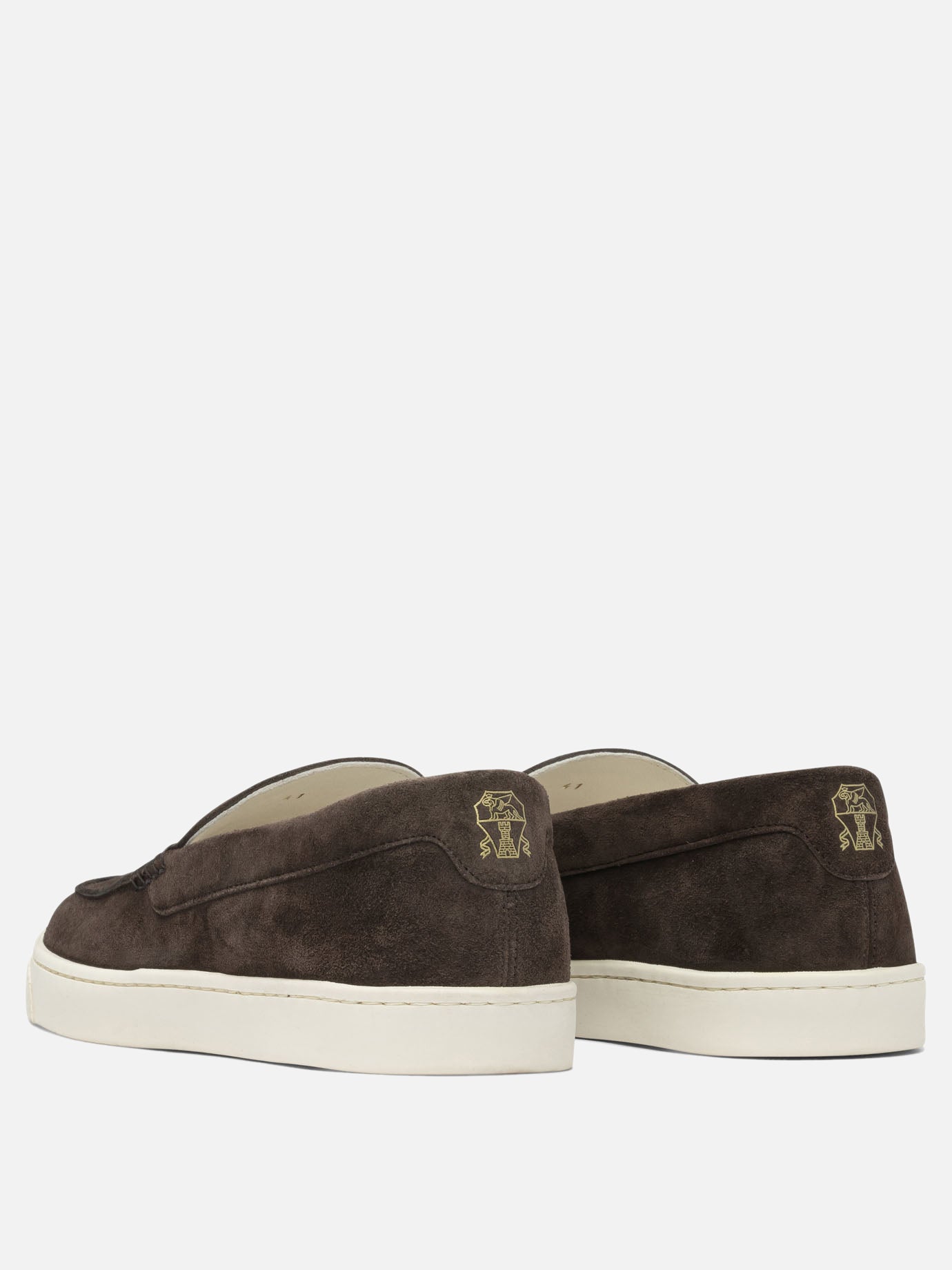 Loafers 100% suede - 100% rubber  Brown - Brunello Cucinelli Men | PDP | VIETTI Online Store | thumbnail_4