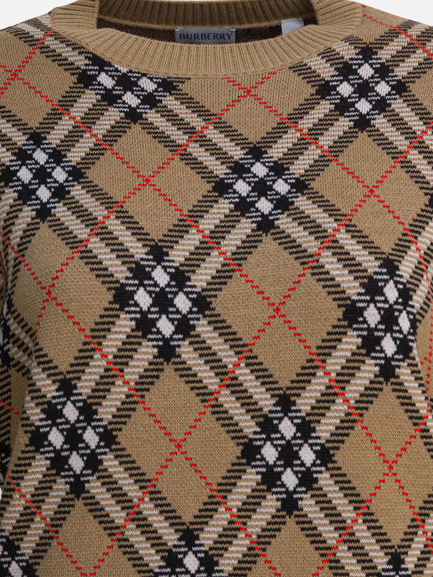 Crewneck sweaters Check  Beige - Burberry Women | PDP | VIETTI Online Store | thumbnail_3