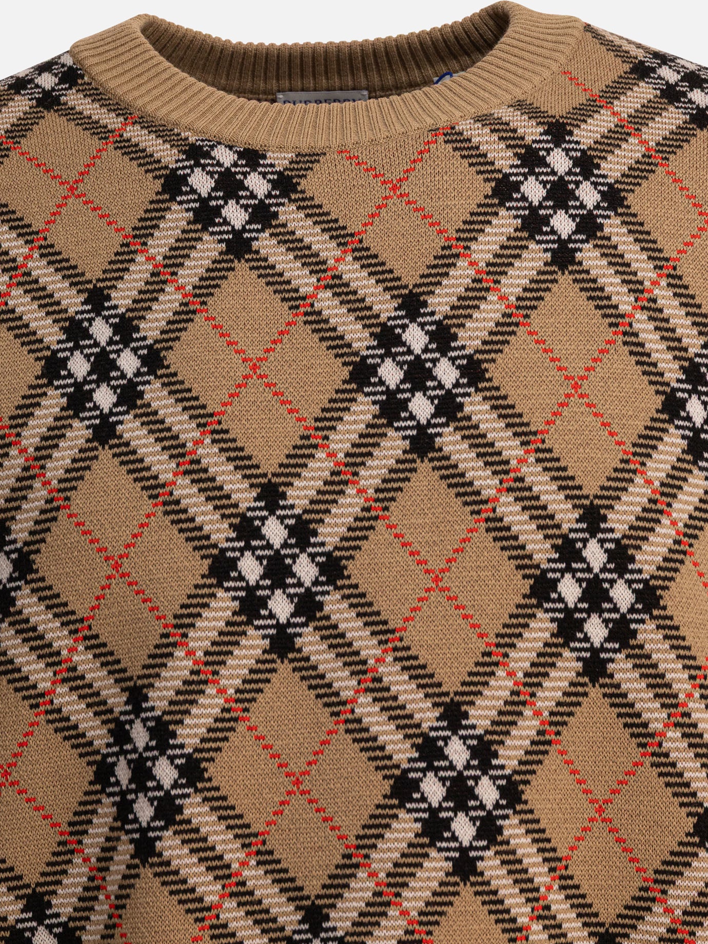 Crewneck sweaters Check  Beige - Burberry Men | PDP | VIETTI Online Store | Zoom-Modal_3
