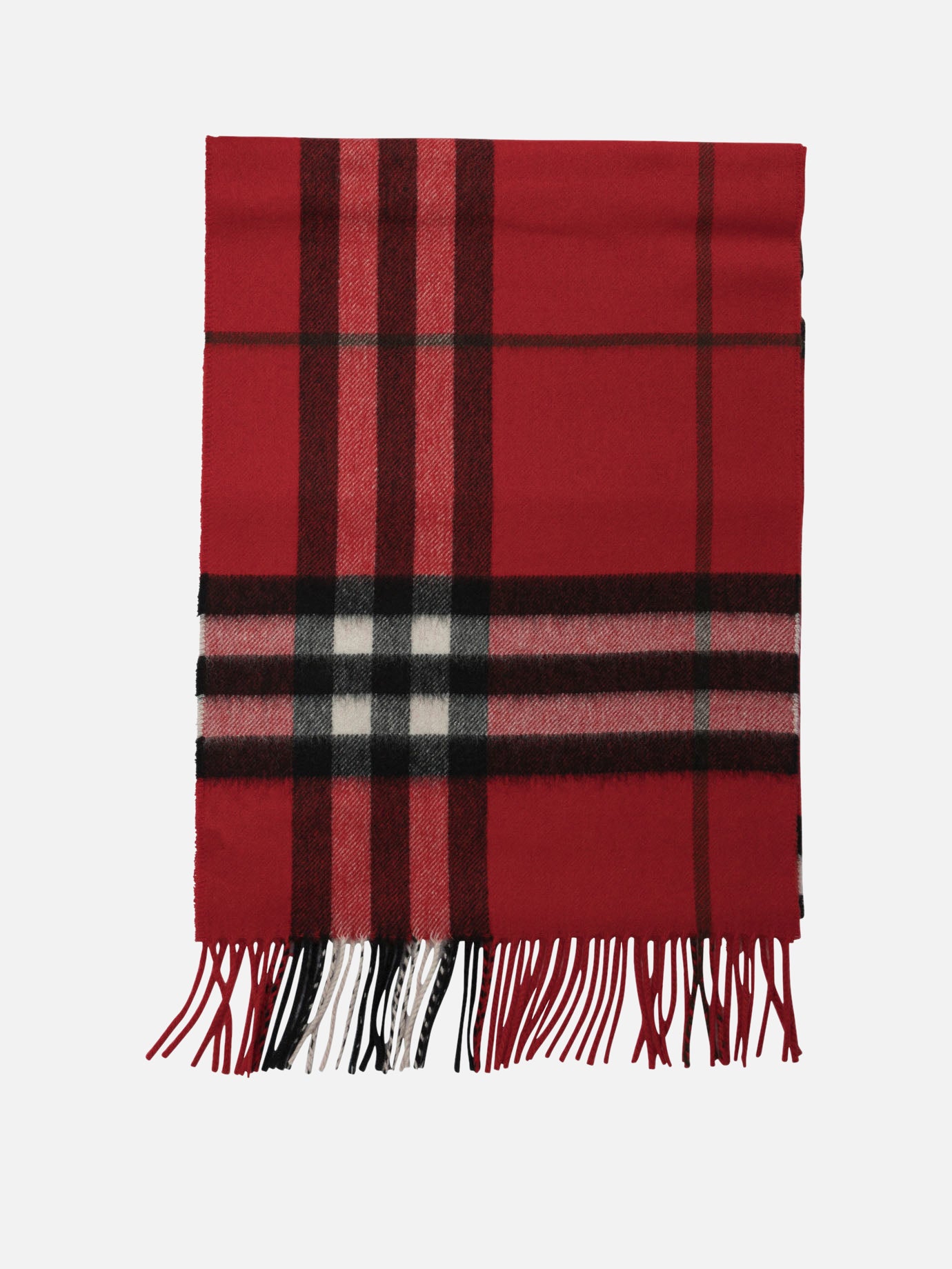 Fringed scarves Check  Red - Burberry Men | PDP | VIETTI Online Store | thumbnail