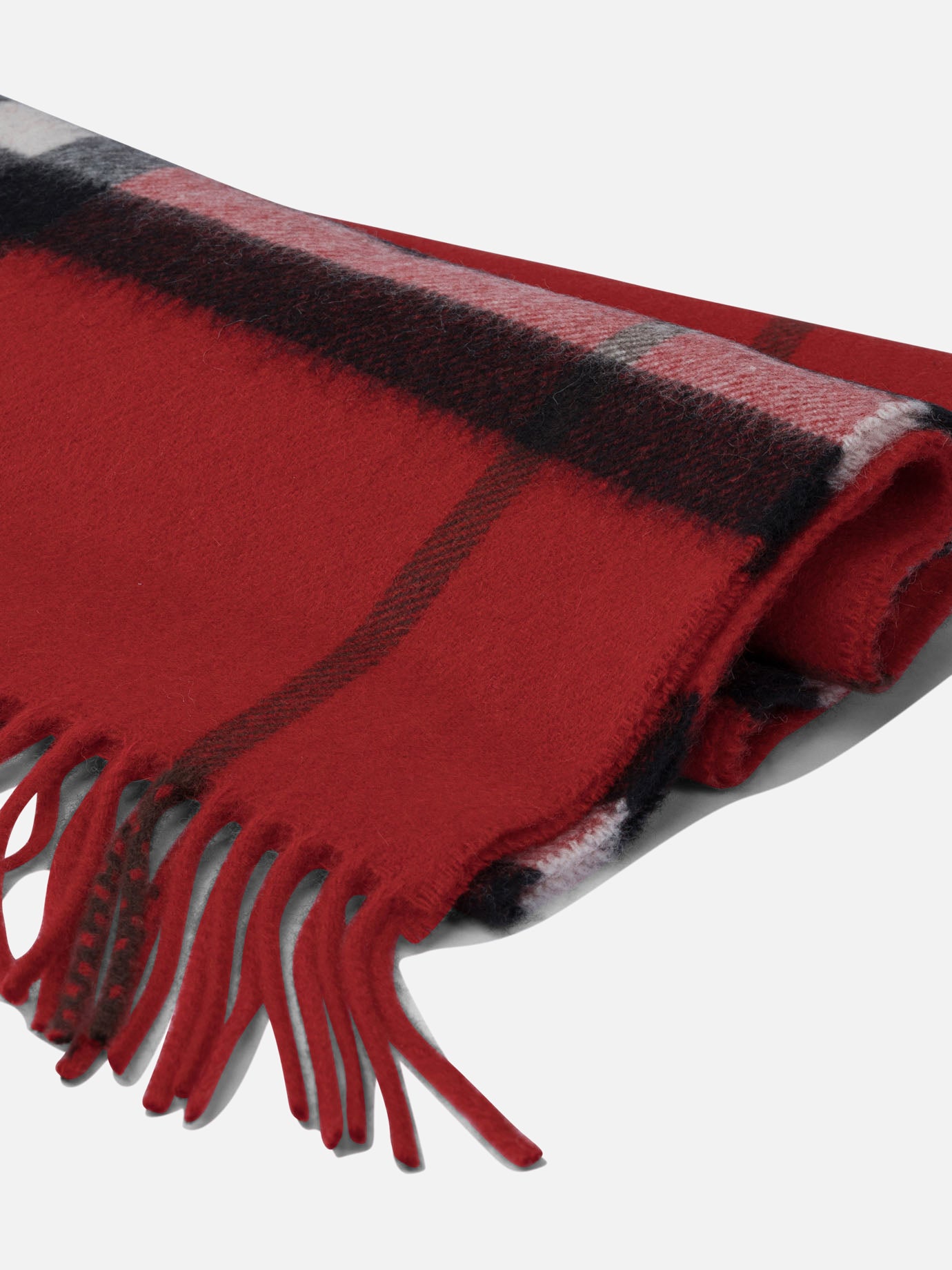 Fringed scarves Check  Red - Burberry Men | PDP | VIETTI Online Store | Zoom-Modal_2
