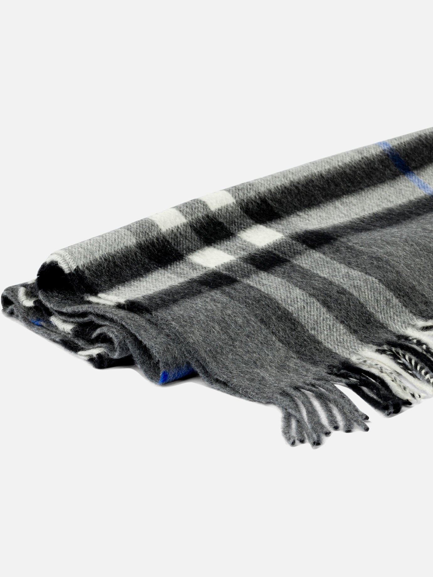 Fringed scarves 100%cashmere  Grey - Burberry Men | PDP | VIETTI Online Store | thumbnail_2