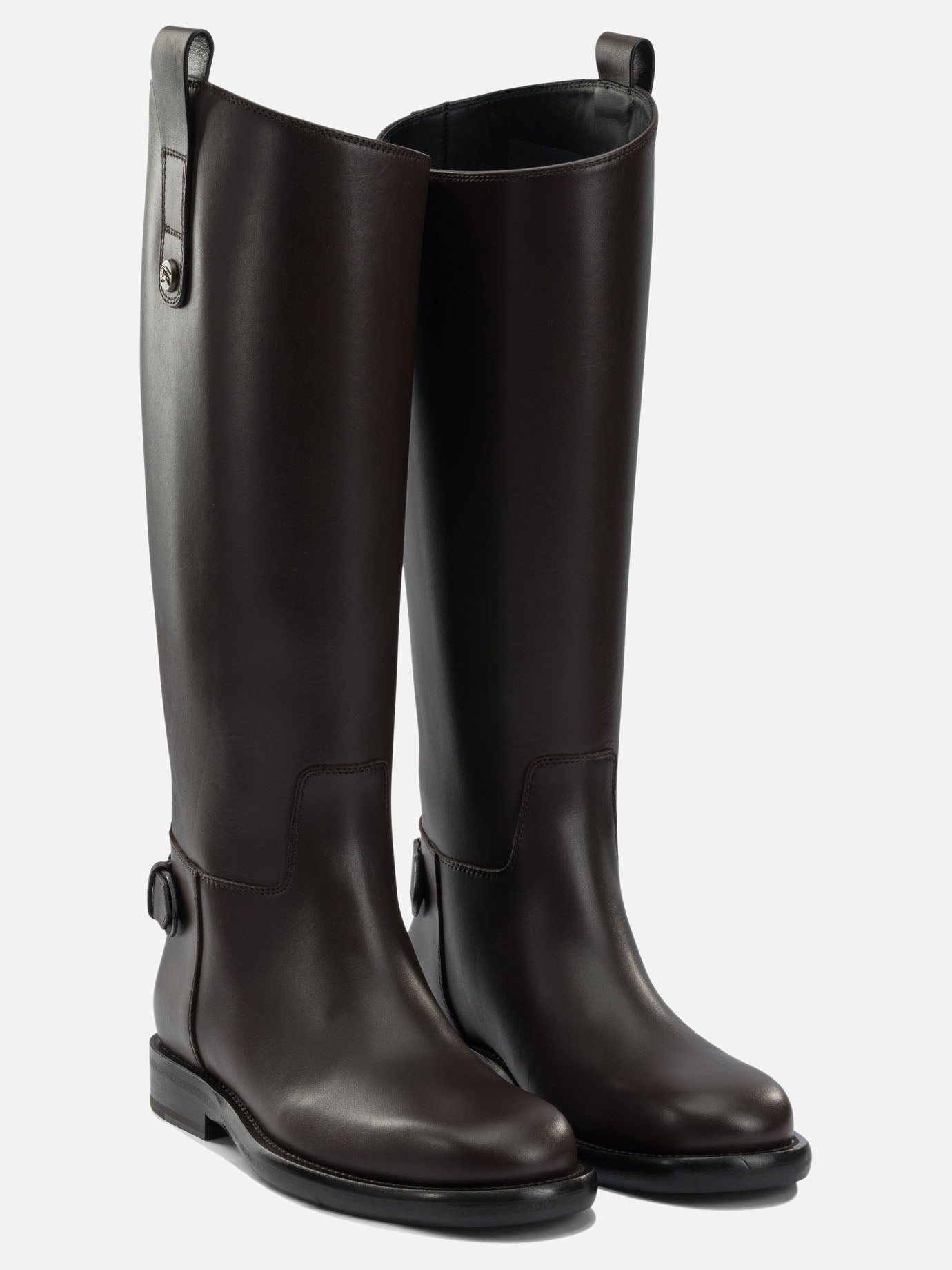 Knee-high 100% calf leather - 100% rubber  Brown - Burberry Women | PDP | VIETTI Online Store | Zoom-Modal_2
