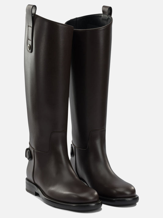 Knee-high 100% calf leather - 100% rubber  Brown - Burberry Women | PDP | VIETTI Online Store | 2

