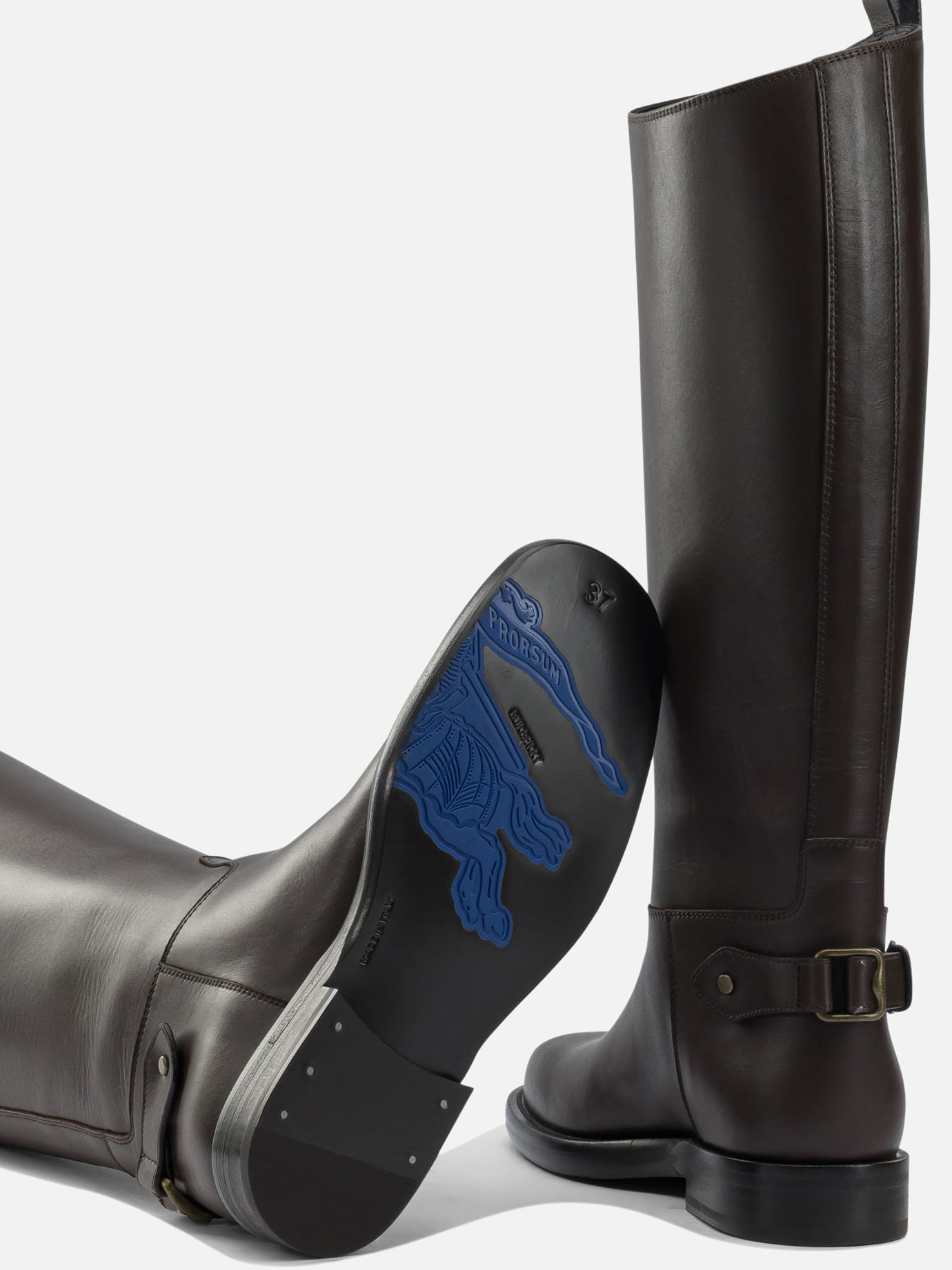 Knee-high 100% calf leather - 100% rubber  Brown - Burberry Women | PDP | VIETTI Online Store | Zoom-Modal_5
