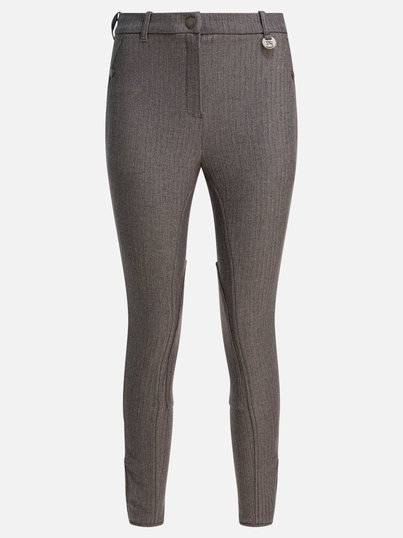 Leisure trousers Herringbone  Brown - Burberry Women | PDP | VIETTI Online Store | thumbnail