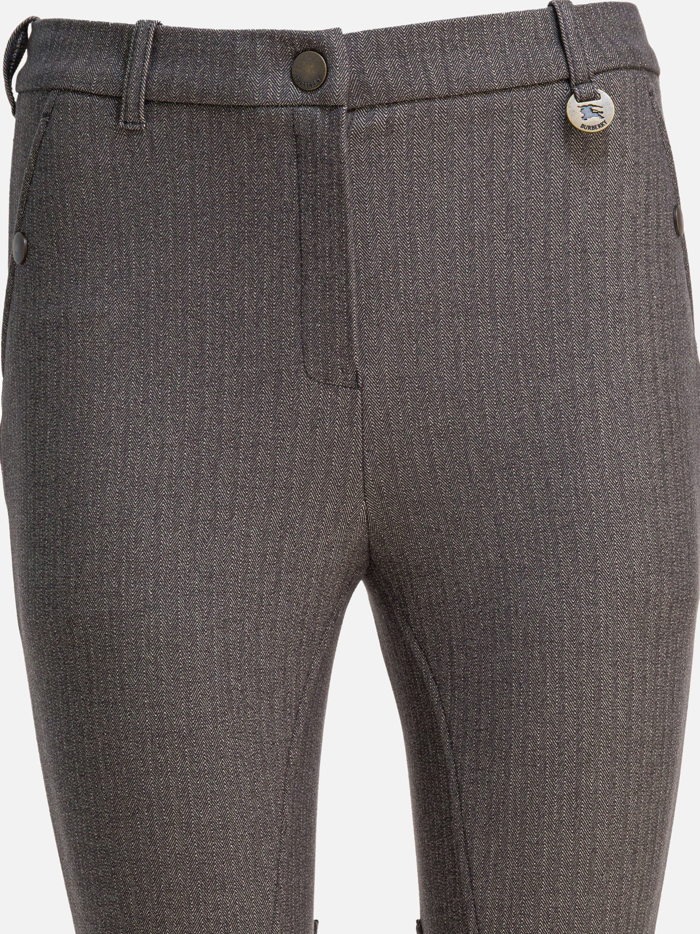 Leisure trousers Herringbone  Brown - Burberry Women | PDP | VIETTI Online Store | Zoom-Modal_3
