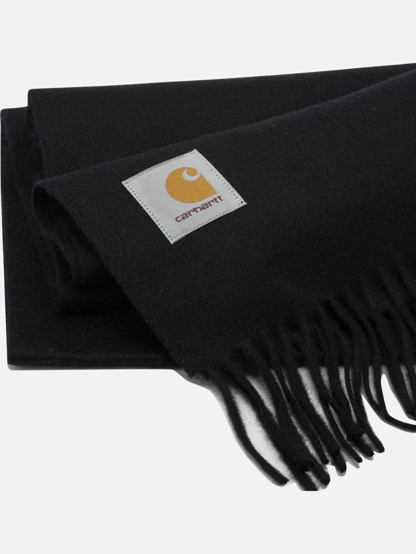 Fringed scarves 100% wool  Black - Carhartt WIP Men | PDP | VIETTI Online Store | thumbnail_2