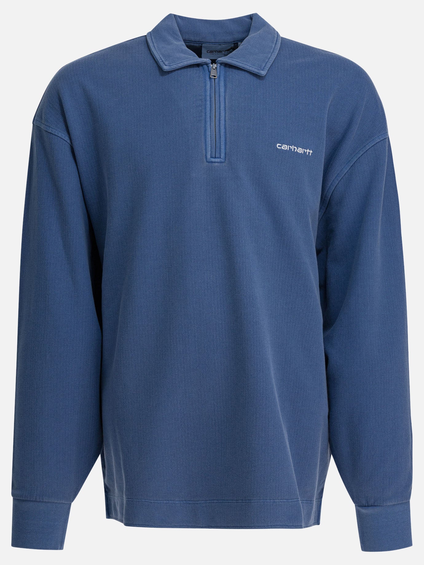 Half zip sweatshirts Logo  Blue - Carhartt WIP Men | PDP | VIETTI Online Store | thumbnail