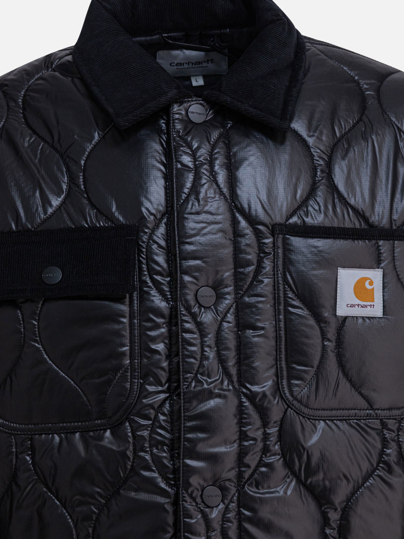 Quilted & Utility Jackets Logo  Black - Carhartt WIP Men | PDP | VIETTI Online Store | thumbnail_3
