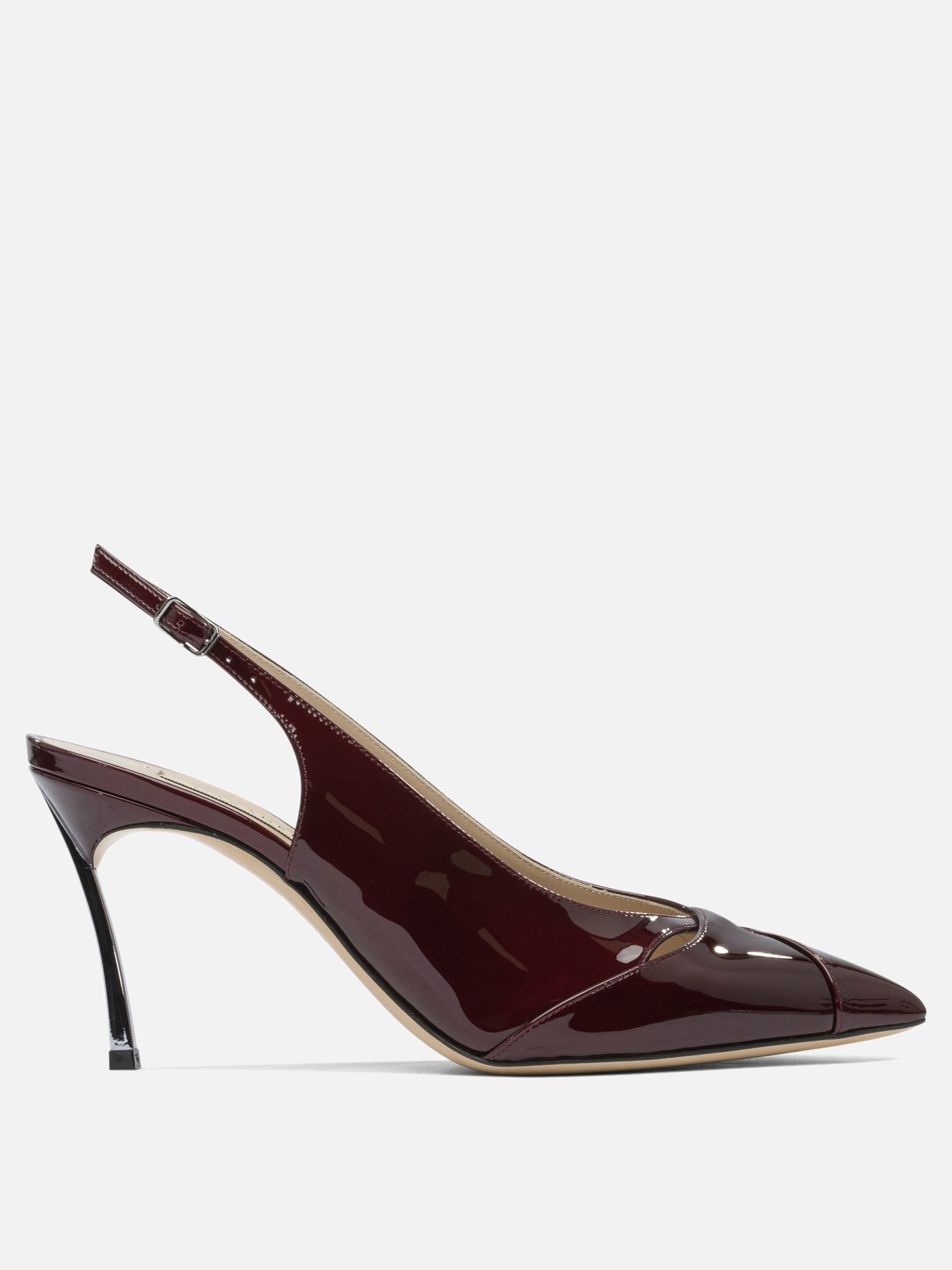 Slingbacks 100% leather - 100% leather  Bordeaux - Casadei Women | PDP | VIETTI Online Store | thumbnail