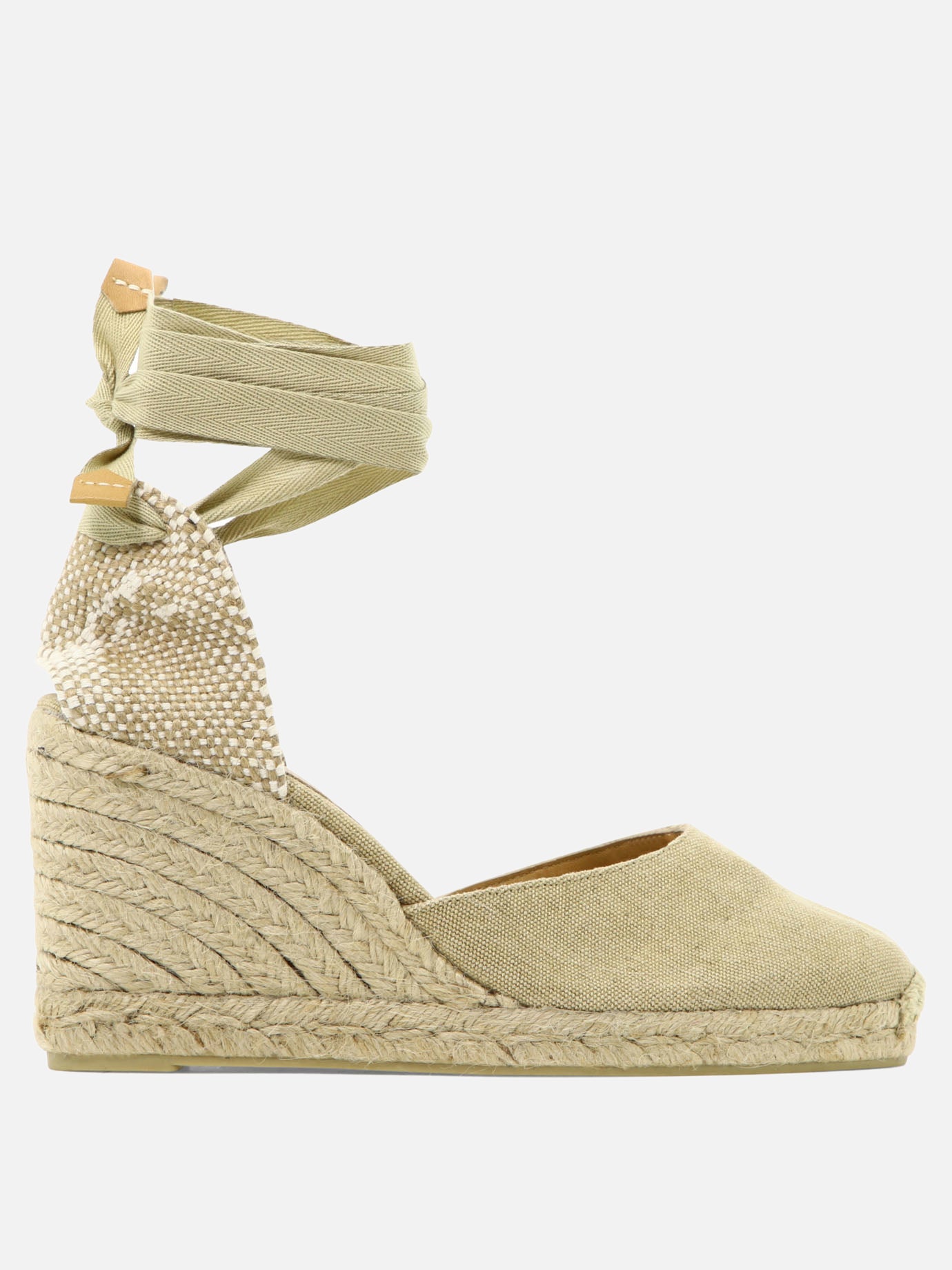 Heeled espadrilles 100% cotton - 100% rubber  Beige - Castañer Women | PDP | VIETTI Online Store | thumbnail