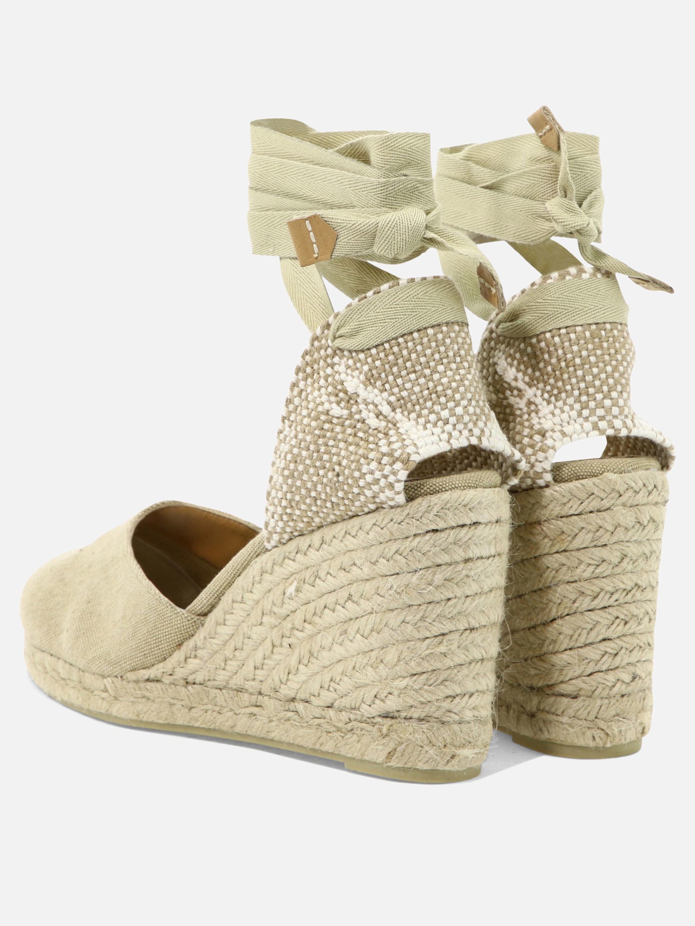 Heeled espadrilles 100% cotton - 100% rubber  Beige - Castañer Women | PDP | VIETTI Online Store | thumbnail_4