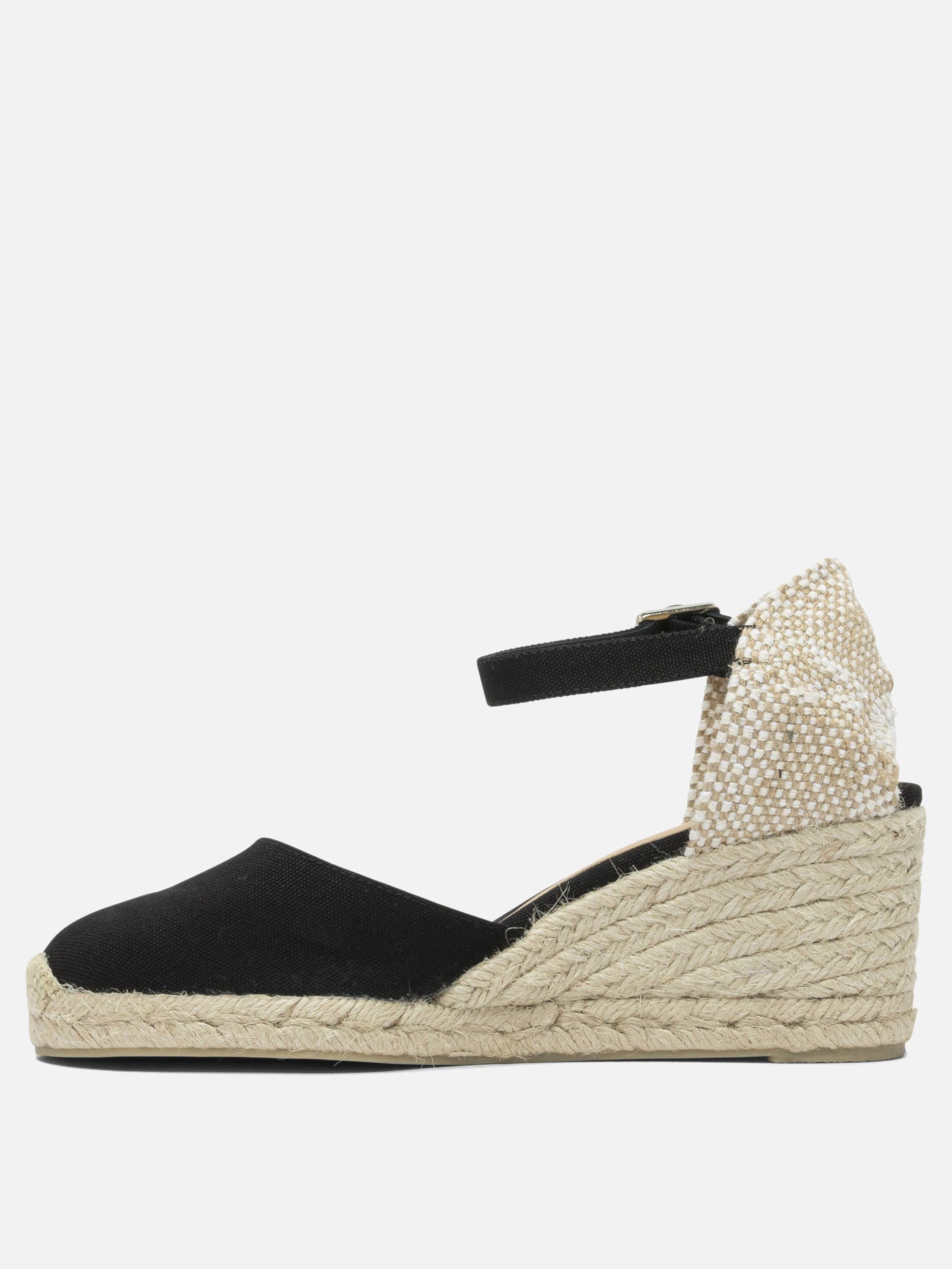 Heeled espadrilles 100% cotton - 100% rubber  Black - Castañer Women | PDP | VIETTI Online Store | Zoom-Modal_3
