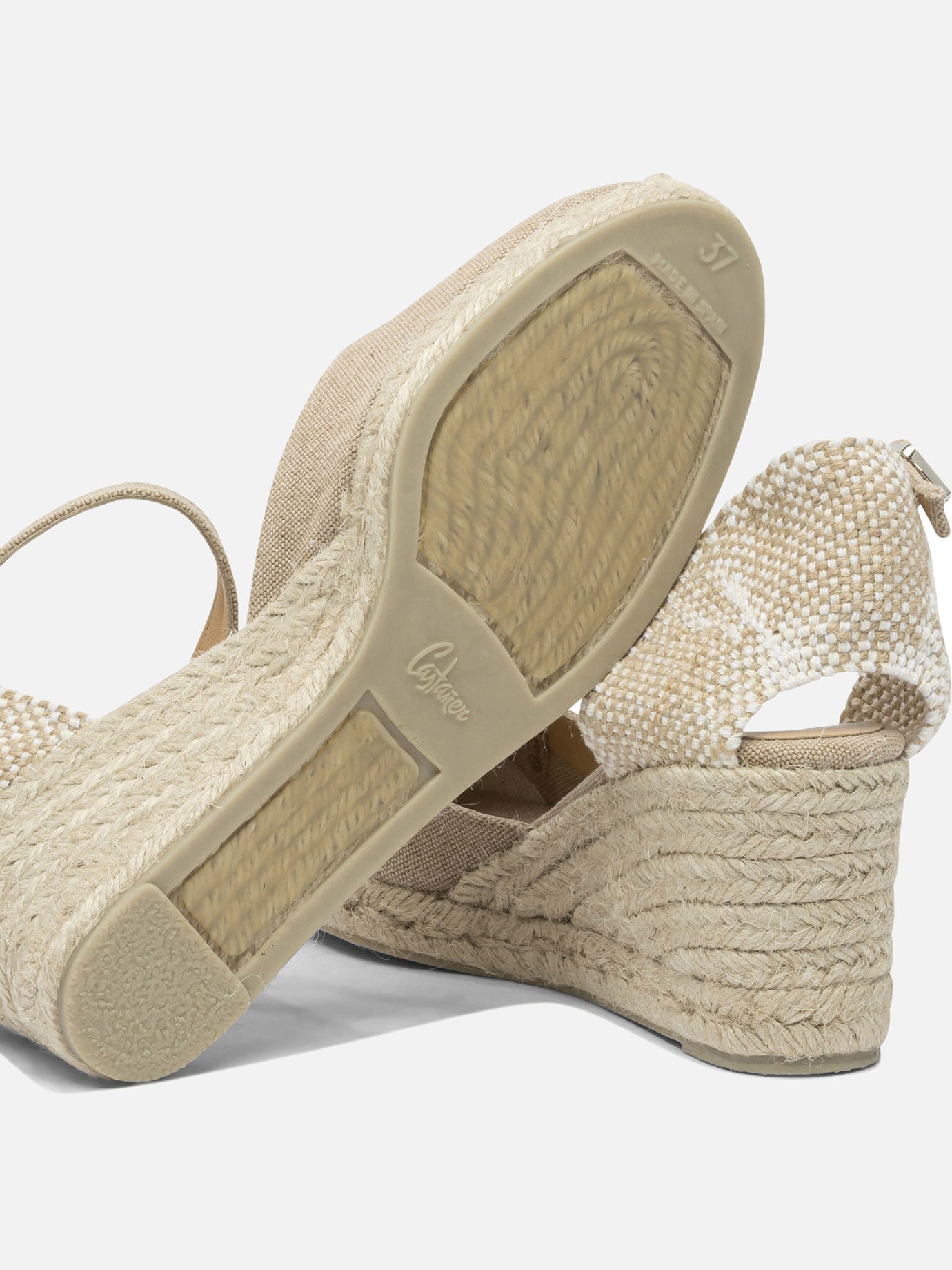 Heeled espadrilles 100% cotton - 100% rubber  Beige - Castañer Women | PDP | VIETTI Online Store | Zoom-Modal_5
