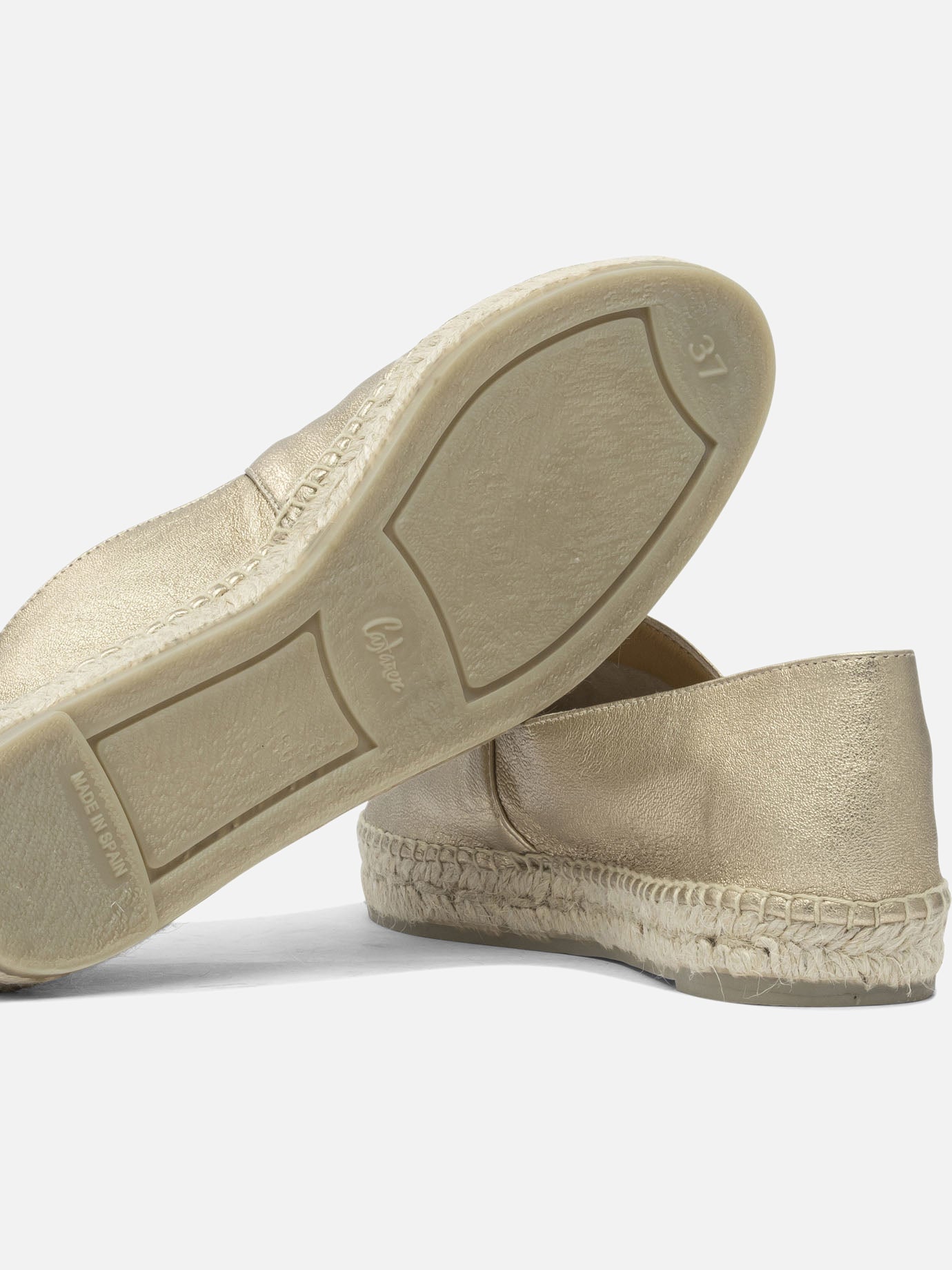 Flat espadrilles 100% leather - 100% rubber  Gold - Castañer Women | PDP | VIETTI Online Store | thumbnail_5