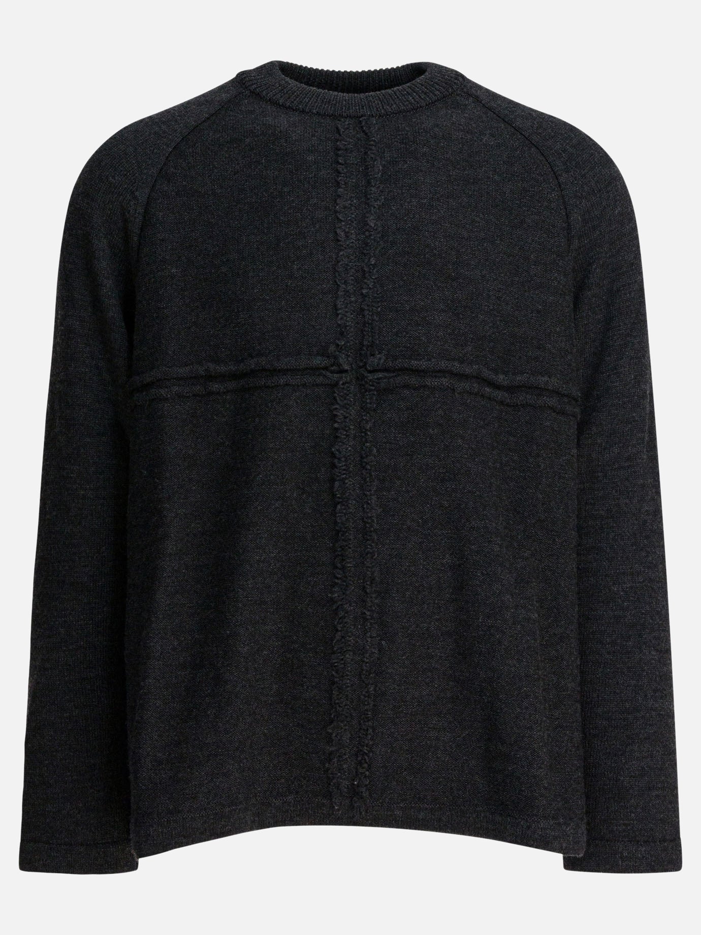 Crewneck sweaters Textured knit  Grey - Comme Des Garçons Homme Men | PDP | VIETTI Online Store | thumbnail