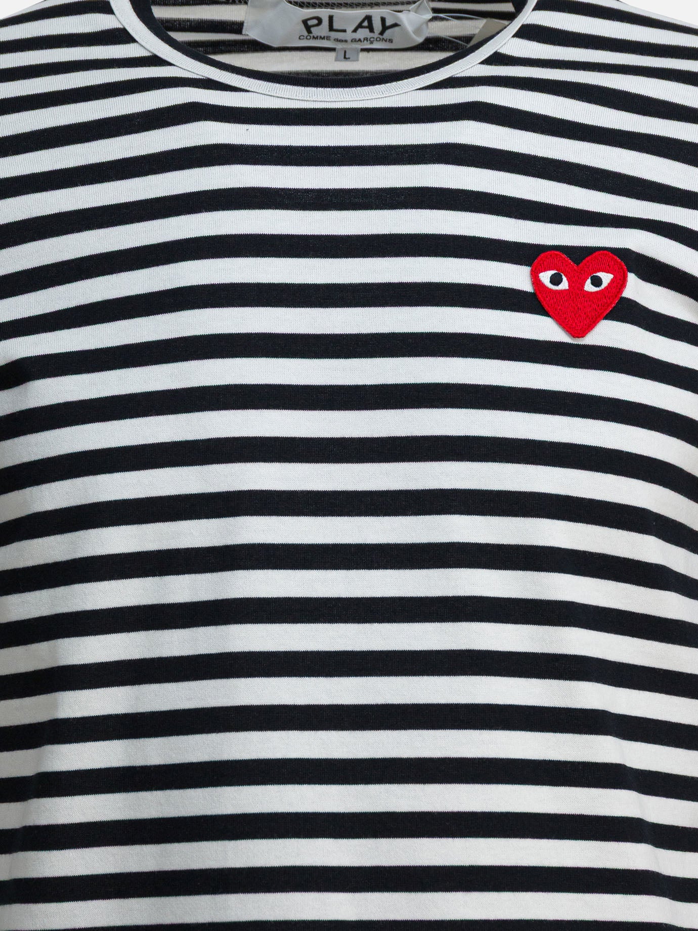 Crewneck t-shirts Striped  Black - Comme Des Garçons Play Men | PDP | VIETTI Online Store | Zoom-Modal_3
