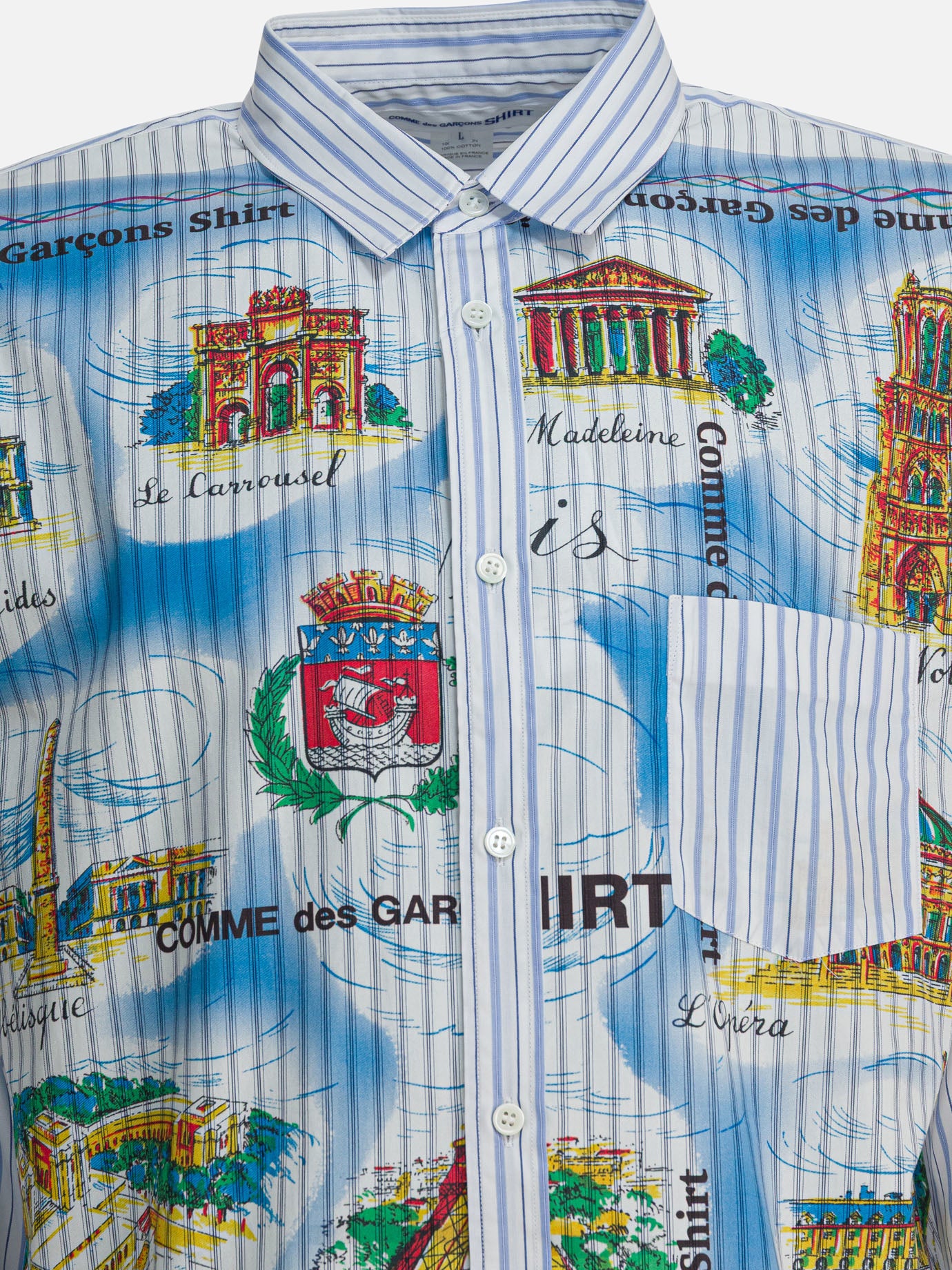 Casual shirts Graphics  Light blue - Comme Des Garçons Shirt Men | PDP | VIETTI Online Store | thumbnail_3