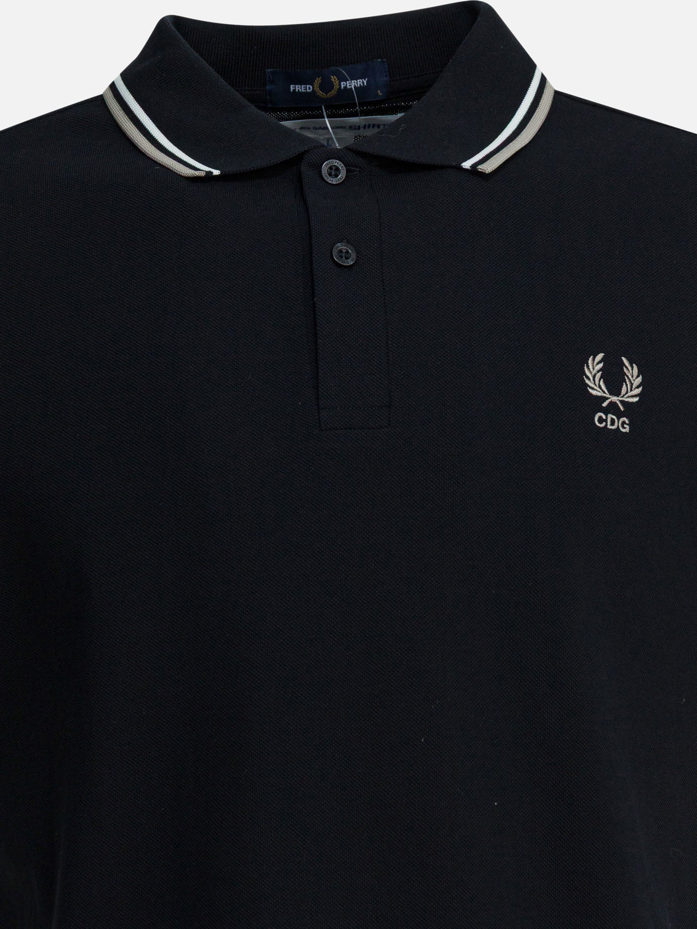 Polo shirts with buttons Logo  Black - Comme Des Garçons Shirt Men | PDP | VIETTI Online Store | Zoom-Modal_3
