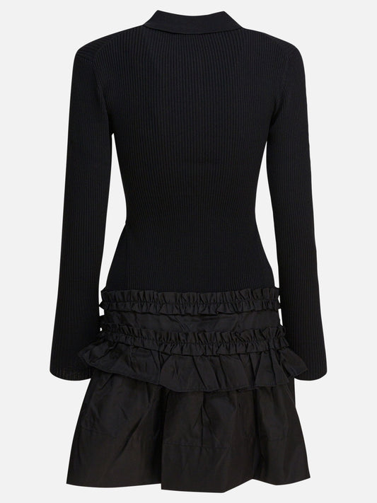 Mini dresses Solid colour  Black - Ganni Women | PDP | VIETTI Online Store | 2
