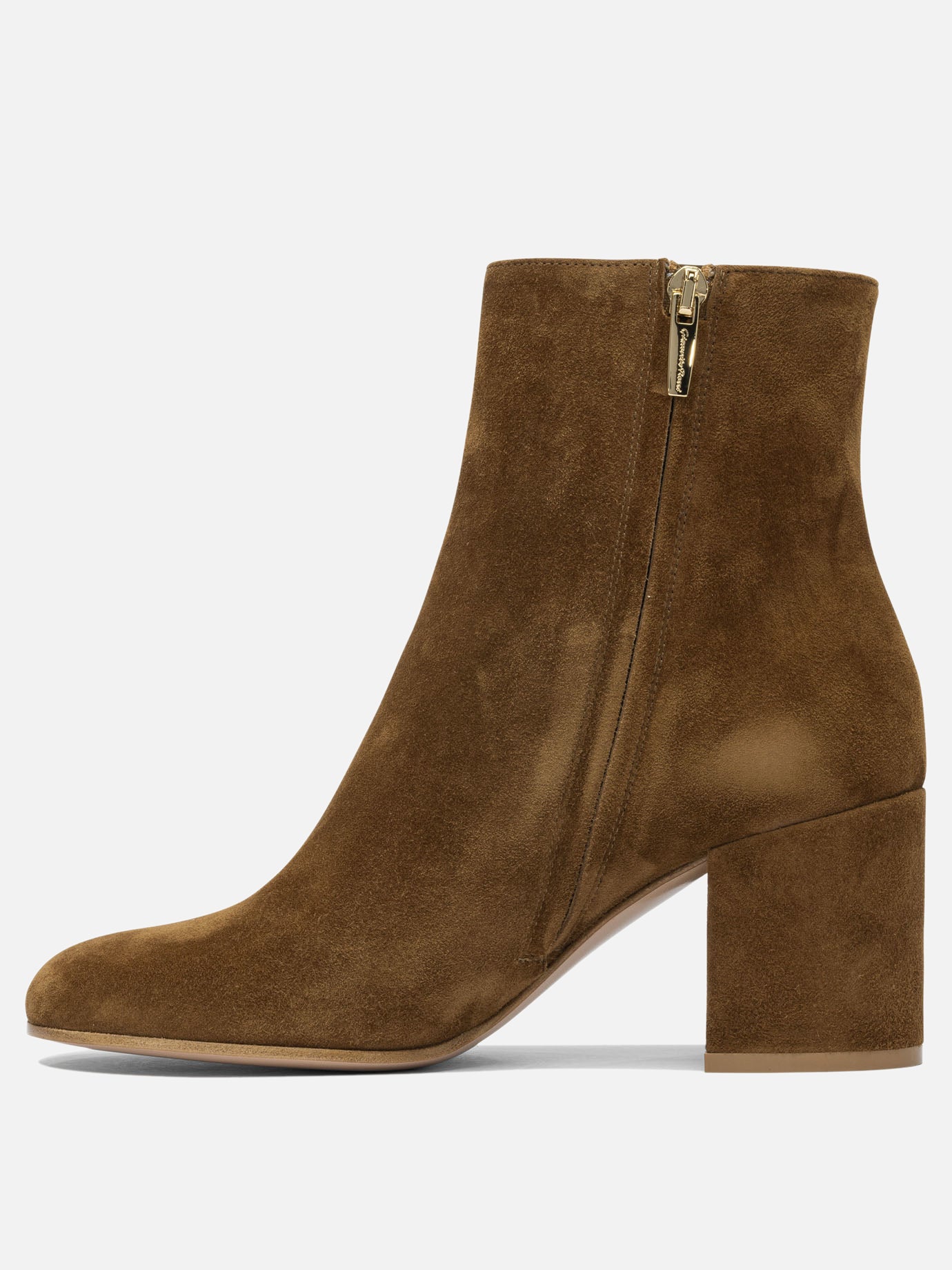 Zipped boots 100% suede - 100% leather  Brown - Gianvito Rossi Women | PDP | VIETTI Online Store | thumbnail_3