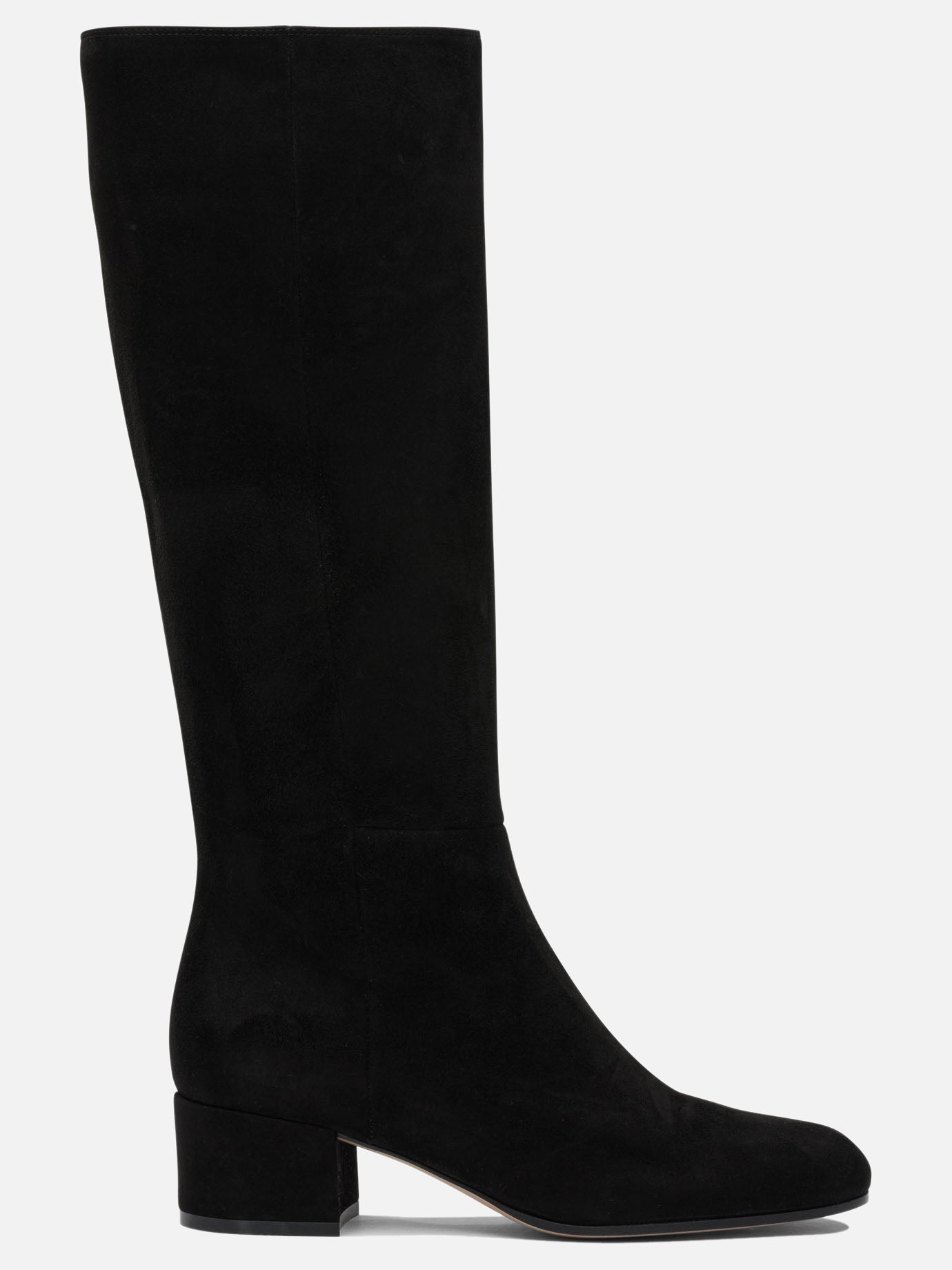 Knee-high 100% suede - 100% leather  Black - Gianvito Rossi Women | PDP | VIETTI Online Store | Zoom-Modal
