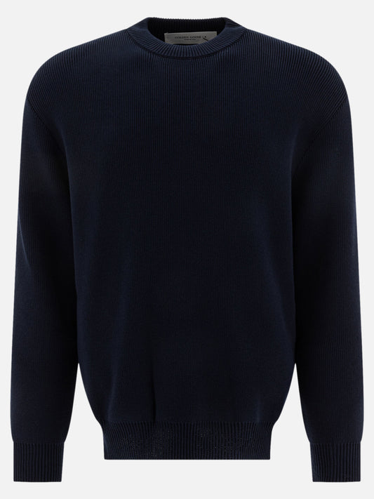 Crewneck sweaters Logo  Blue - Golden Goose Men | PLP | VIETTI Online Store 
