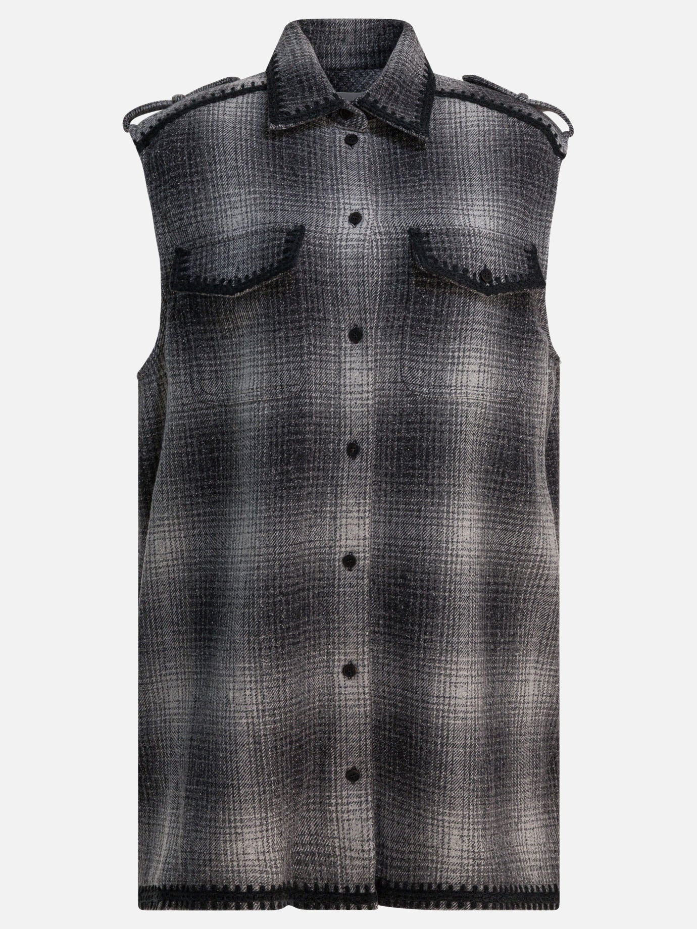 Mini dresses Check  Grey - Golden Goose Women | PDP | VIETTI Online Store | Zoom-Modal
