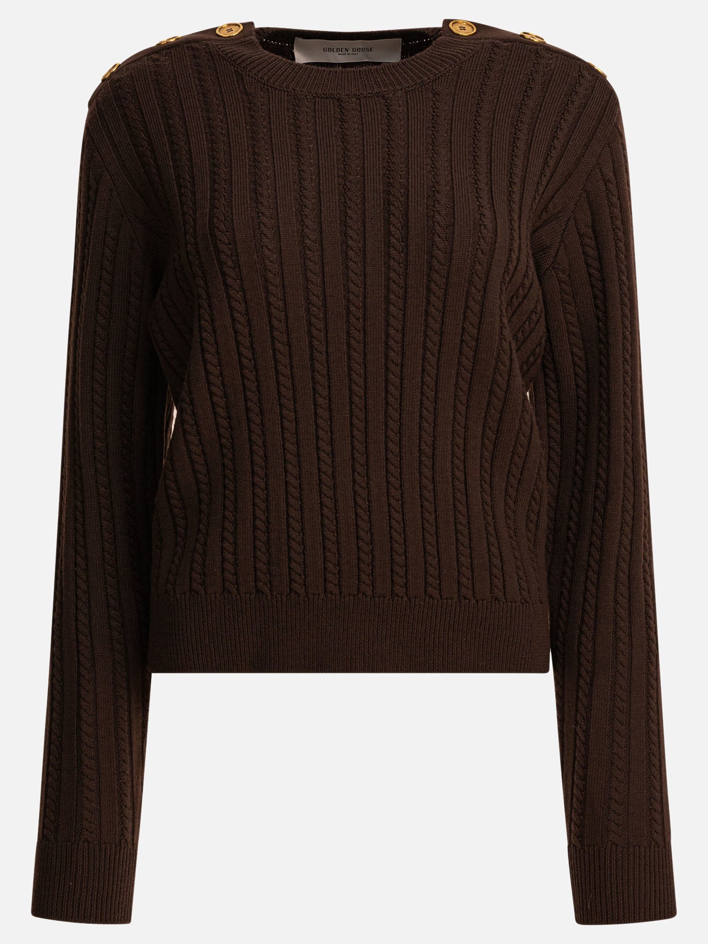 Crewneck sweaters Solid colour  Brown - Golden Goose Women | PDP | VIETTI Online Store | thumbnail