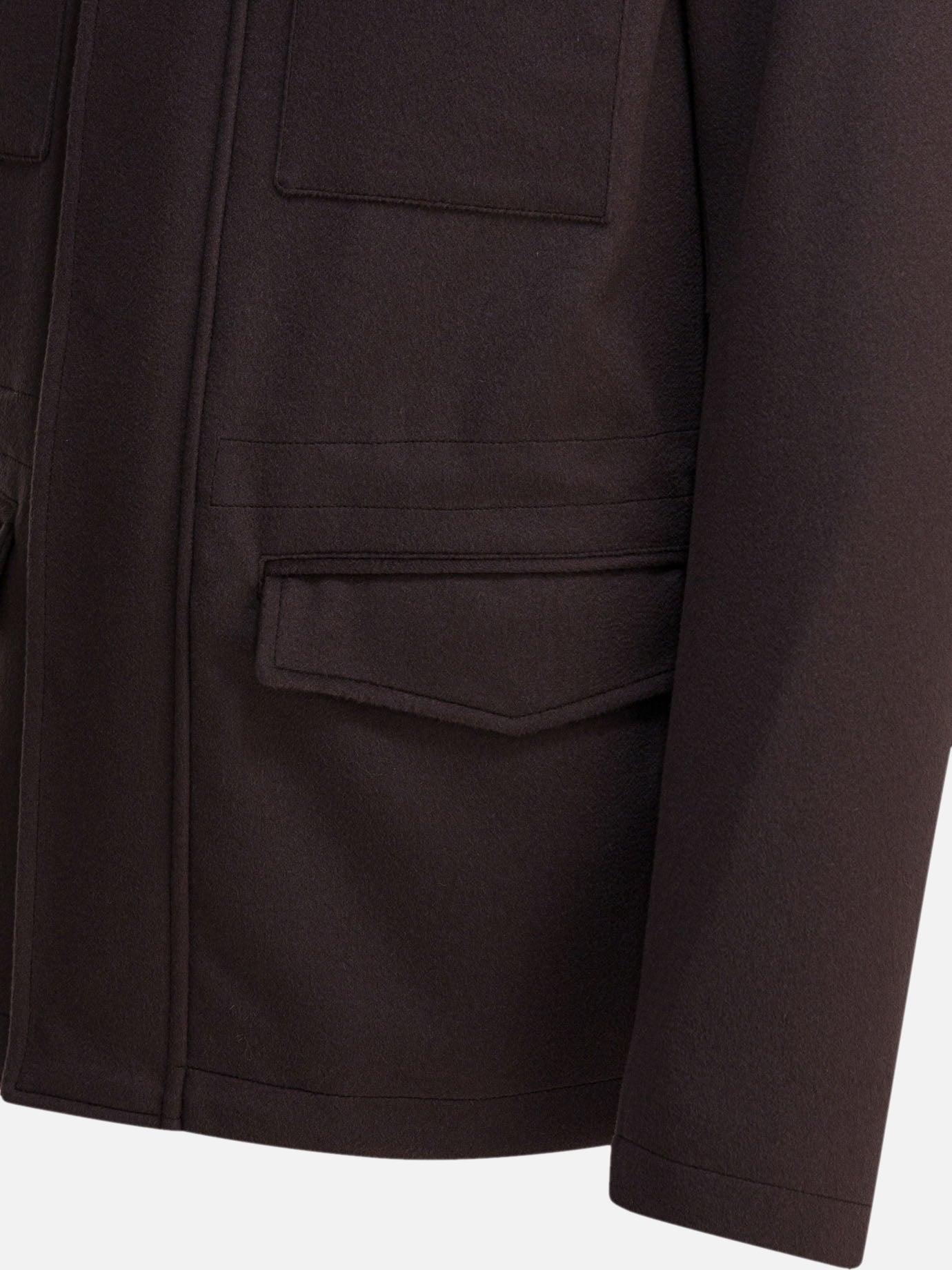 Short coats Solid colour  Brown - Herno Men | PDP | VIETTI Online Store | Zoom-Modal_4
