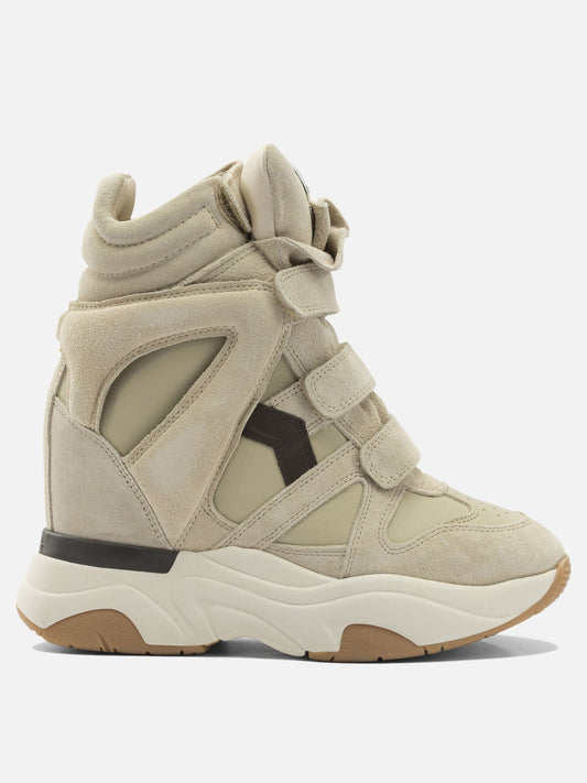 High top sneakers 100% cow leather - 100% rubber  Beige - Isabel Marant Women | PLP | VIETTI Online Store 
