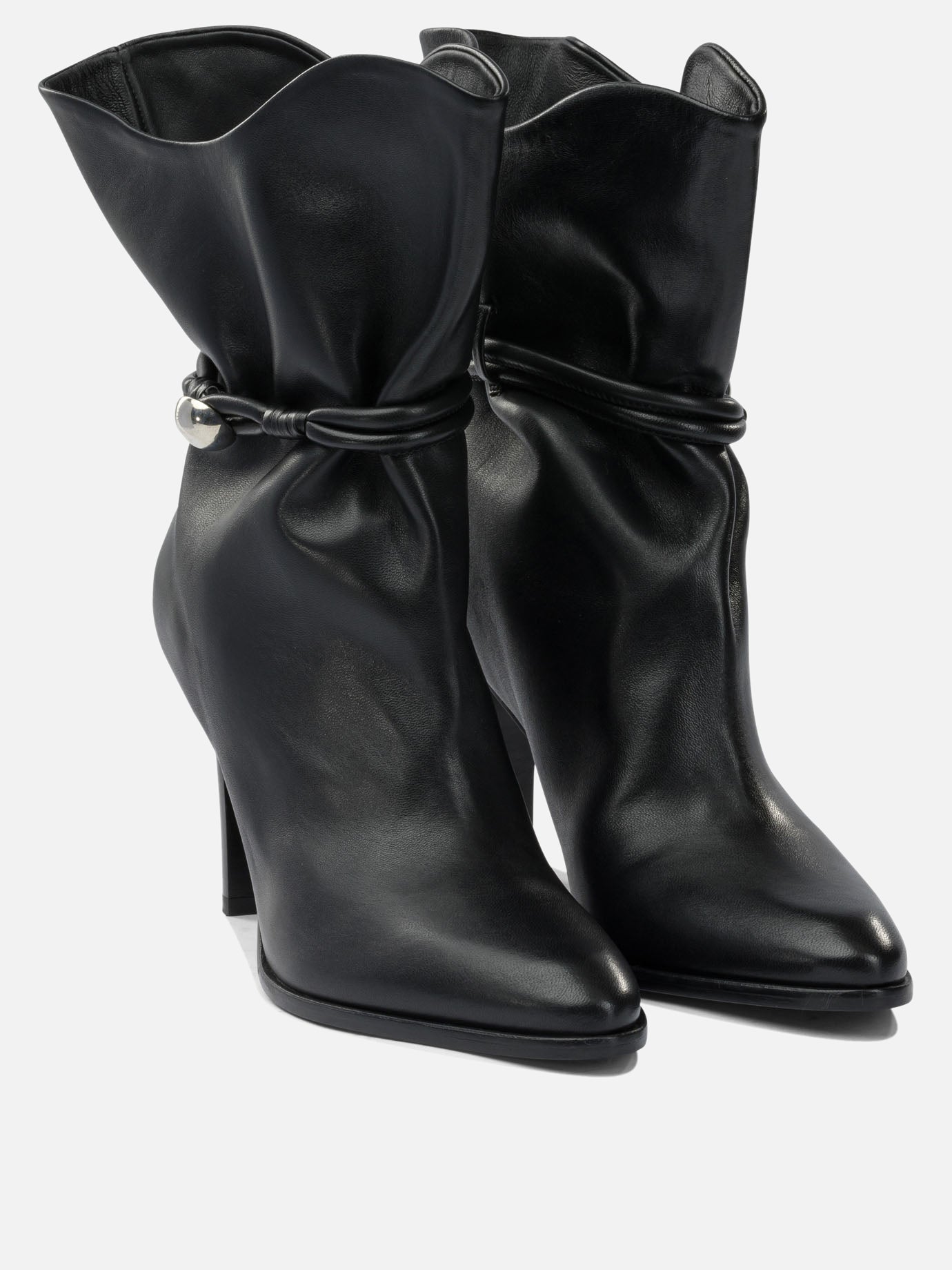Pull-on boots 100% lamb leather - 100% leather  Black - Isabel Marant Women | PDP | VIETTI Online Store | thumbnail_2