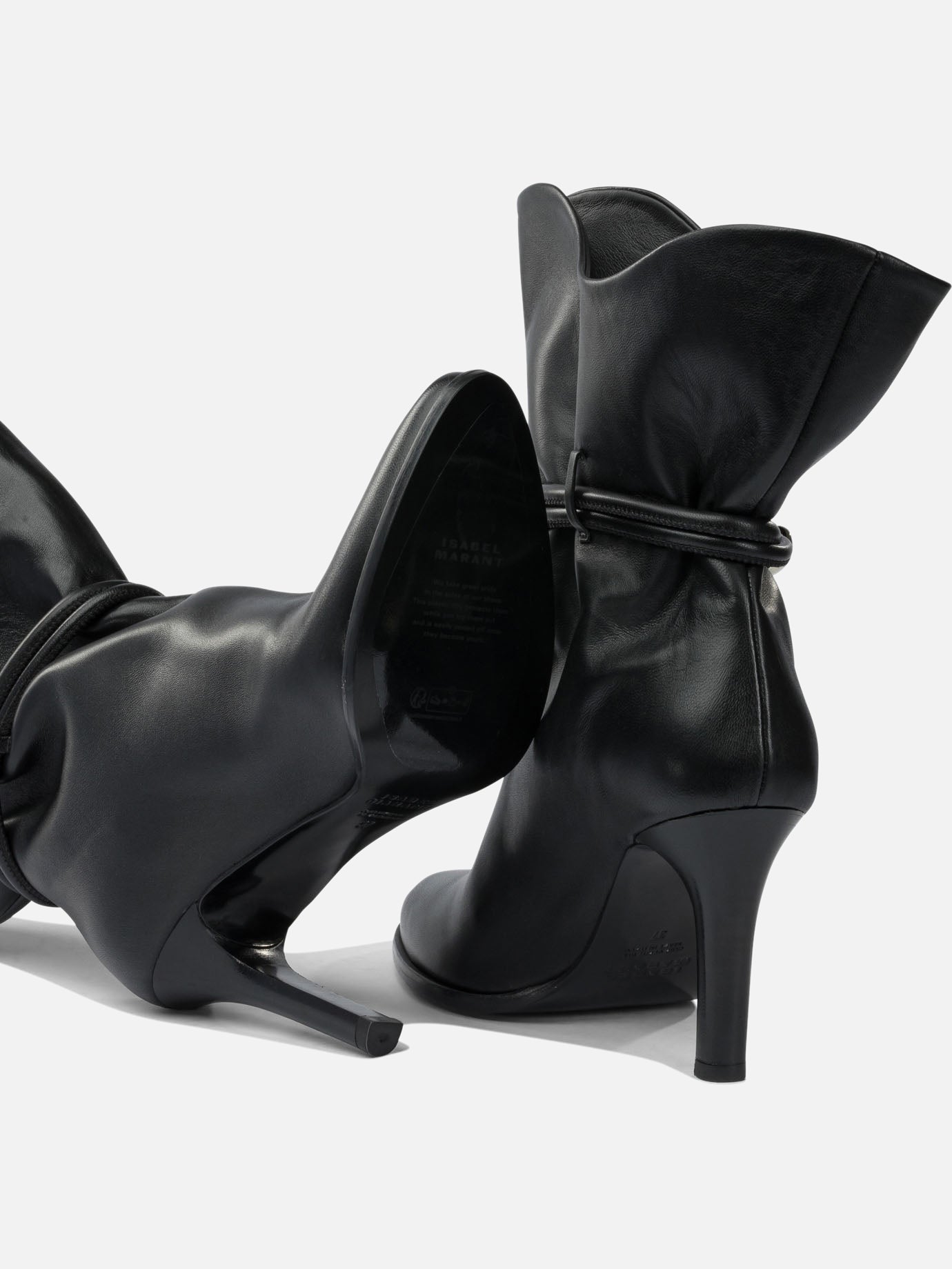 Pull-on boots 100% lamb leather - 100% leather  Black - Isabel Marant Women | PDP | VIETTI Online Store | thumbnail_5