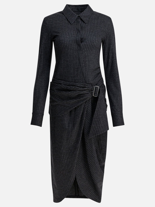 Midi dresses Striped  Grey - Isabel Marant Women | PLP | VIETTI Online Store 
