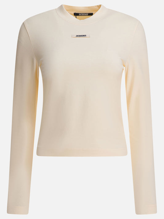 Crewneck t-shirts Logo  Beige - Jacquemus Women | PDP | VIETTI Online Store 
