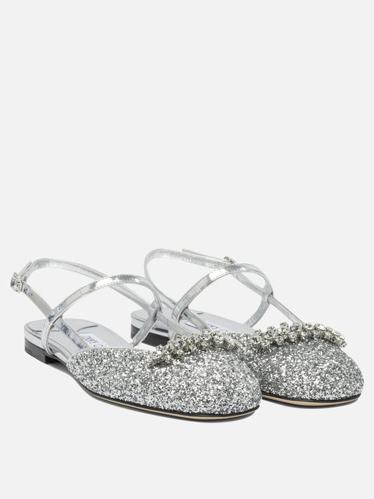 Flat sandals 100% calf - 100% calf  Silver - Jimmy Choo Women | PDP | VIETTI Online Store | 2
