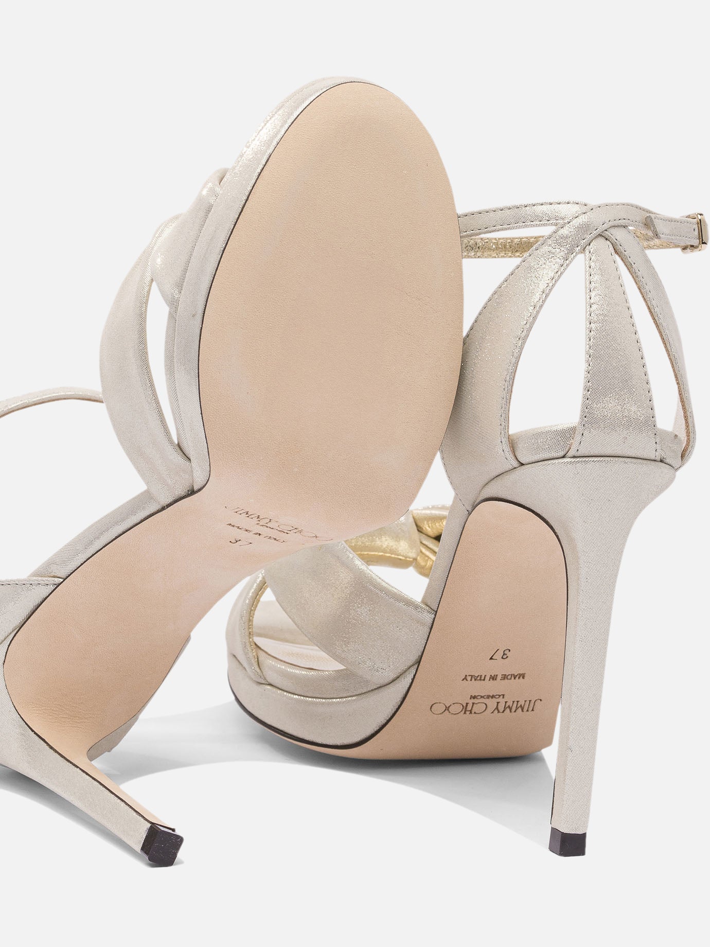 Heeled sandals 100% calf - 100% calf  Gold - Jimmy Choo Women | PDP | VIETTI Online Store | thumbnail_5