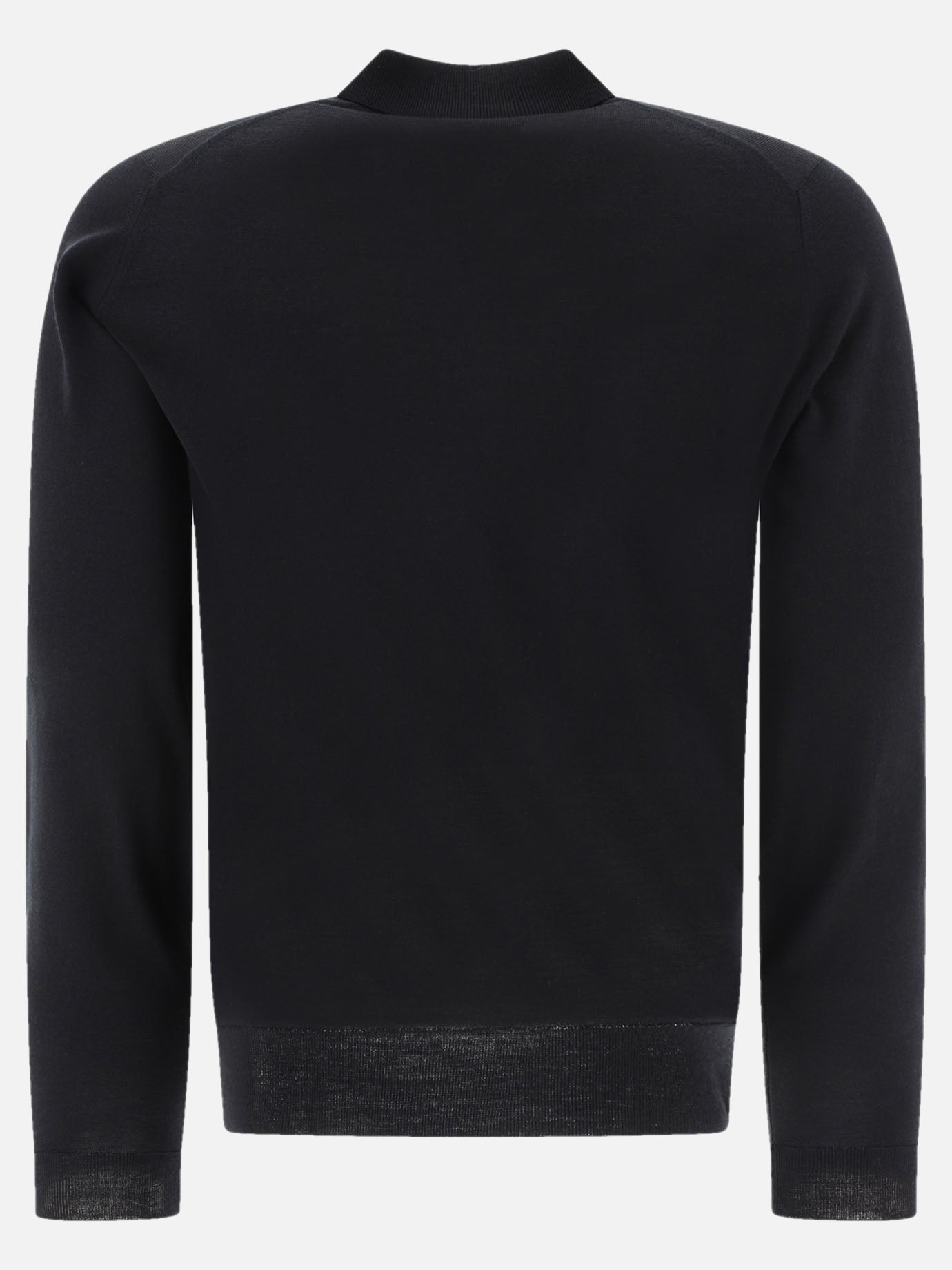 Polo shirts with buttons Solid colour  Black - John Smedley Men | PDP | VIETTI Online Store | Zoom-Modal_2
